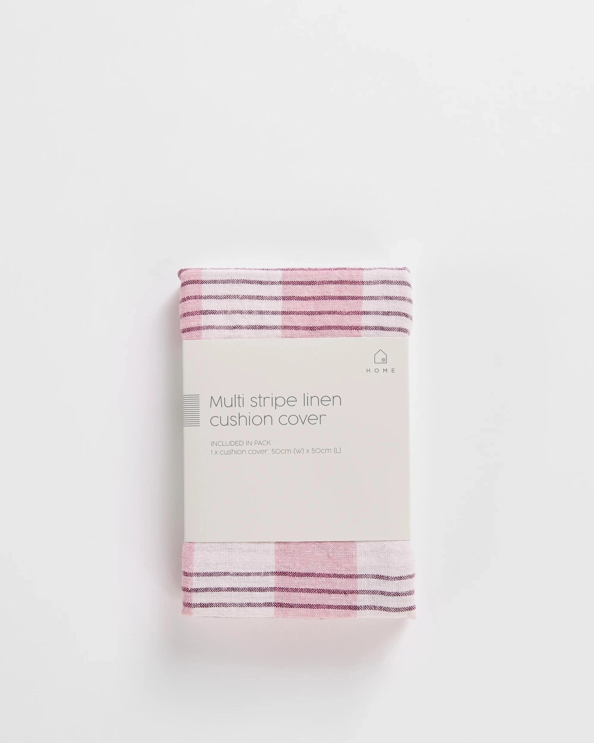 1 Target Multi Stripe Linen Stripe Cushion - Lilas - Pink, 1 of 3