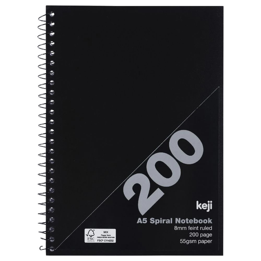 3 Keji A5 Notebook 200 Pages Black, 3 of 3
