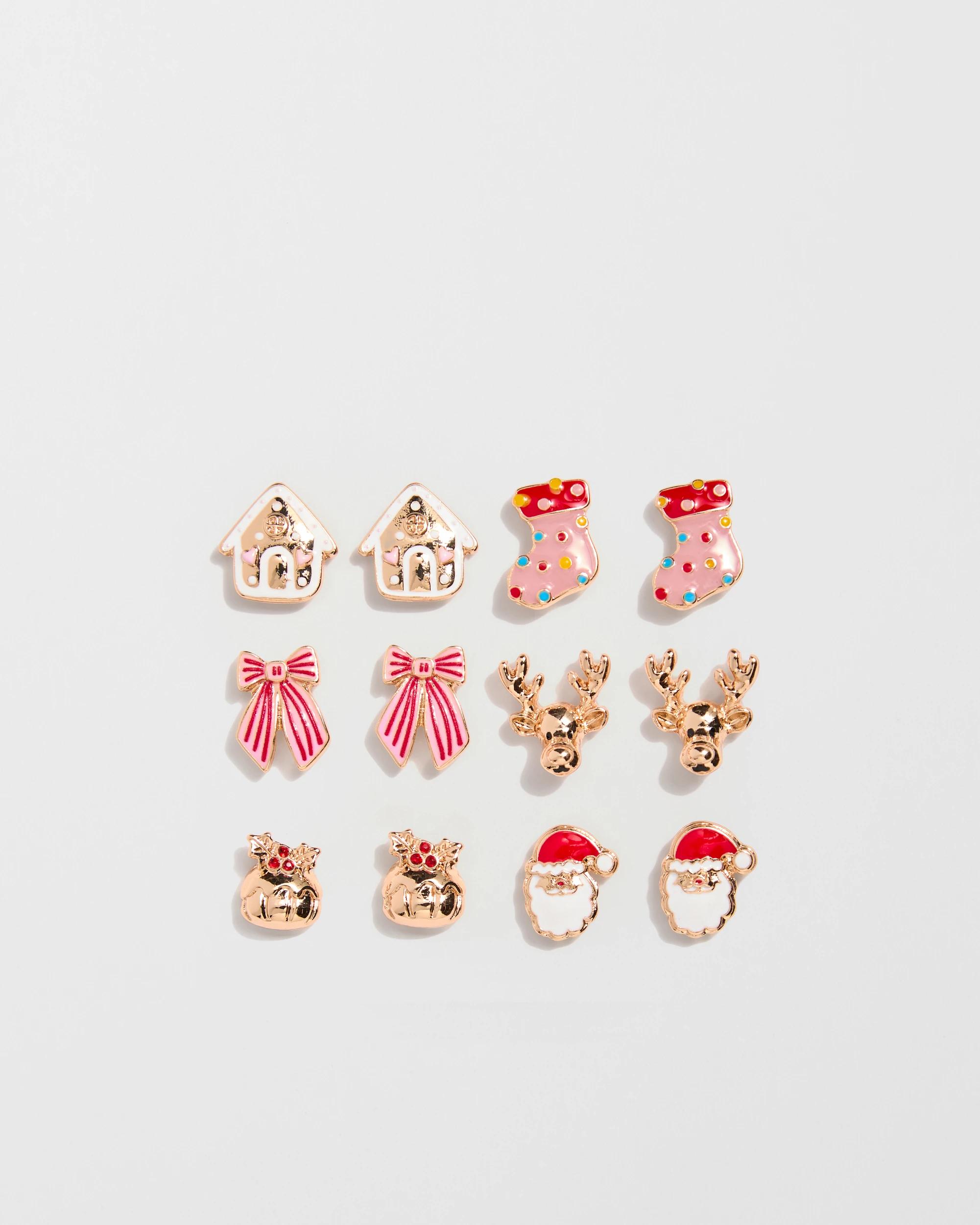 1 Target Woman 6 Pack Novelty Christmas Stud Earrings MULTI, 1 of 3