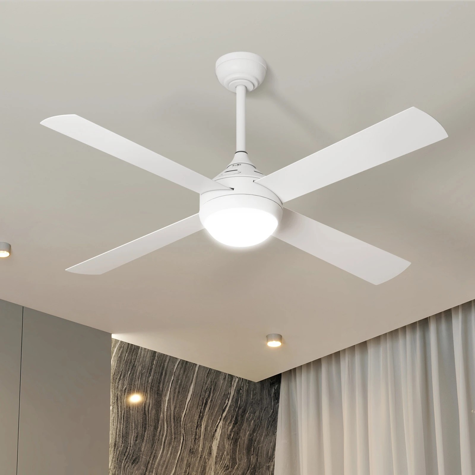 3 Vevare 52" Ceiling Fan AC Motor with LED Light & Remote Control, 3 of 10