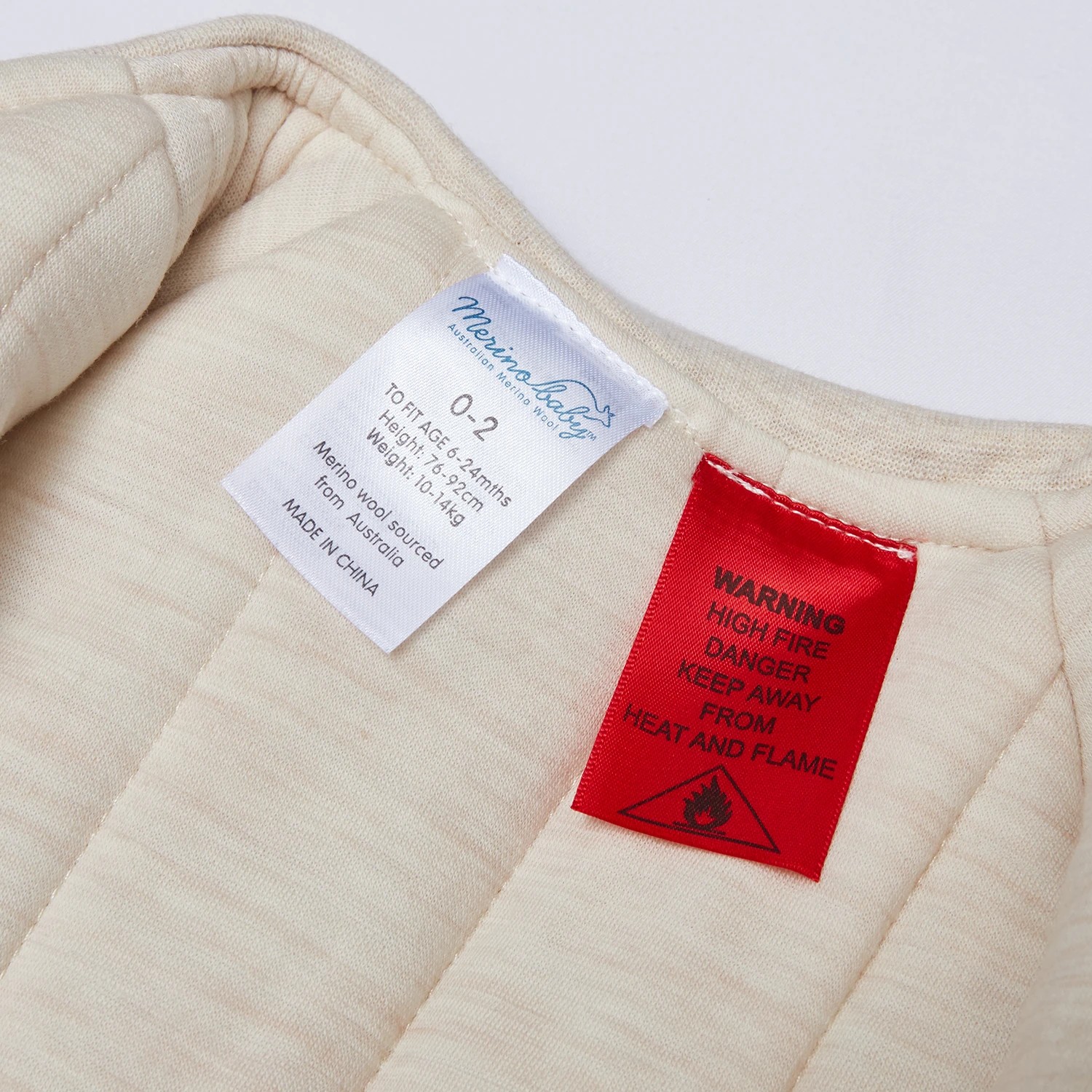 6 Merino Baby Australian Merino Wool Sleeping bag Sand, 6 of 8