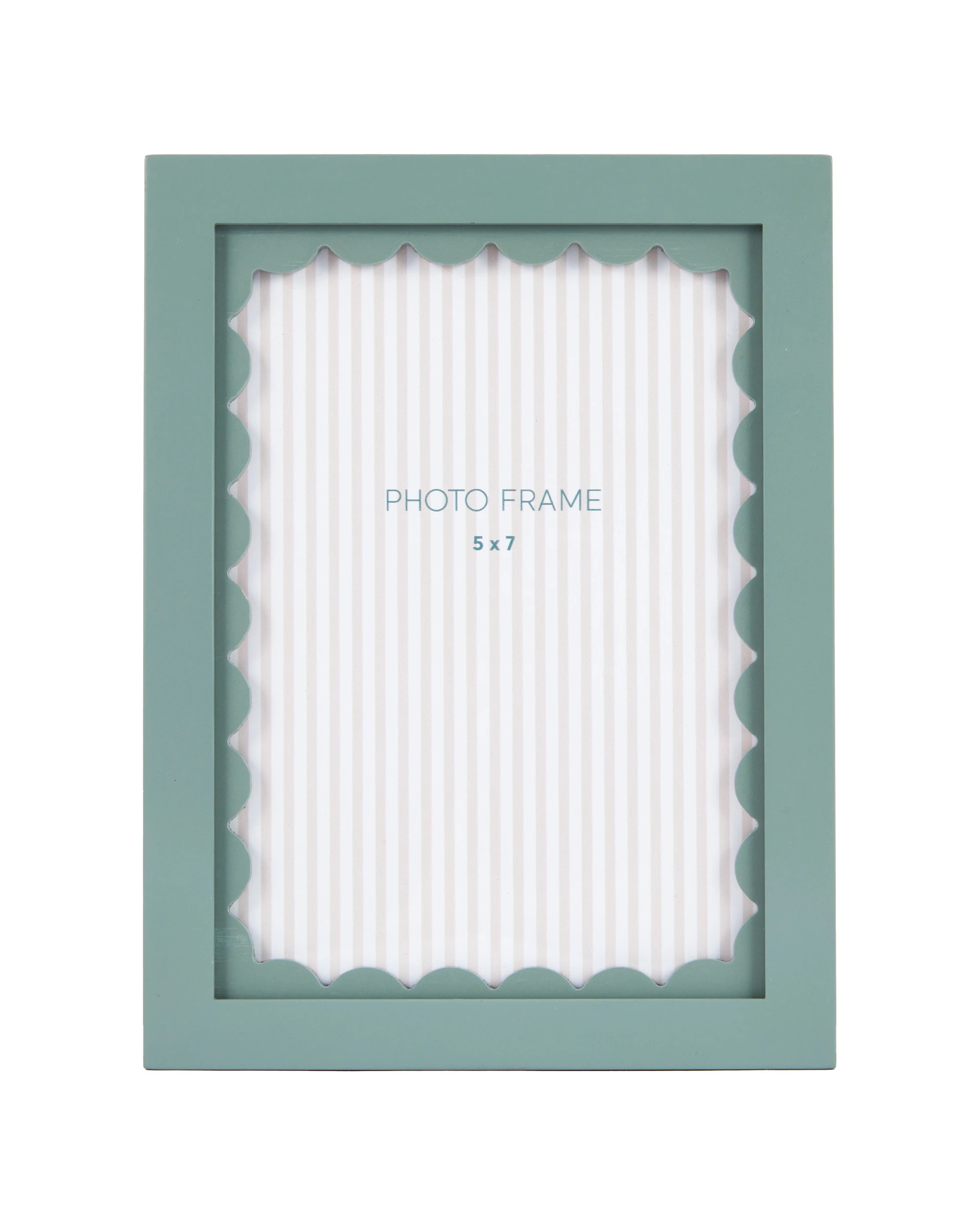 1 Scallop Photo Frame - 5in. x 7in., Green, 1 of 5
