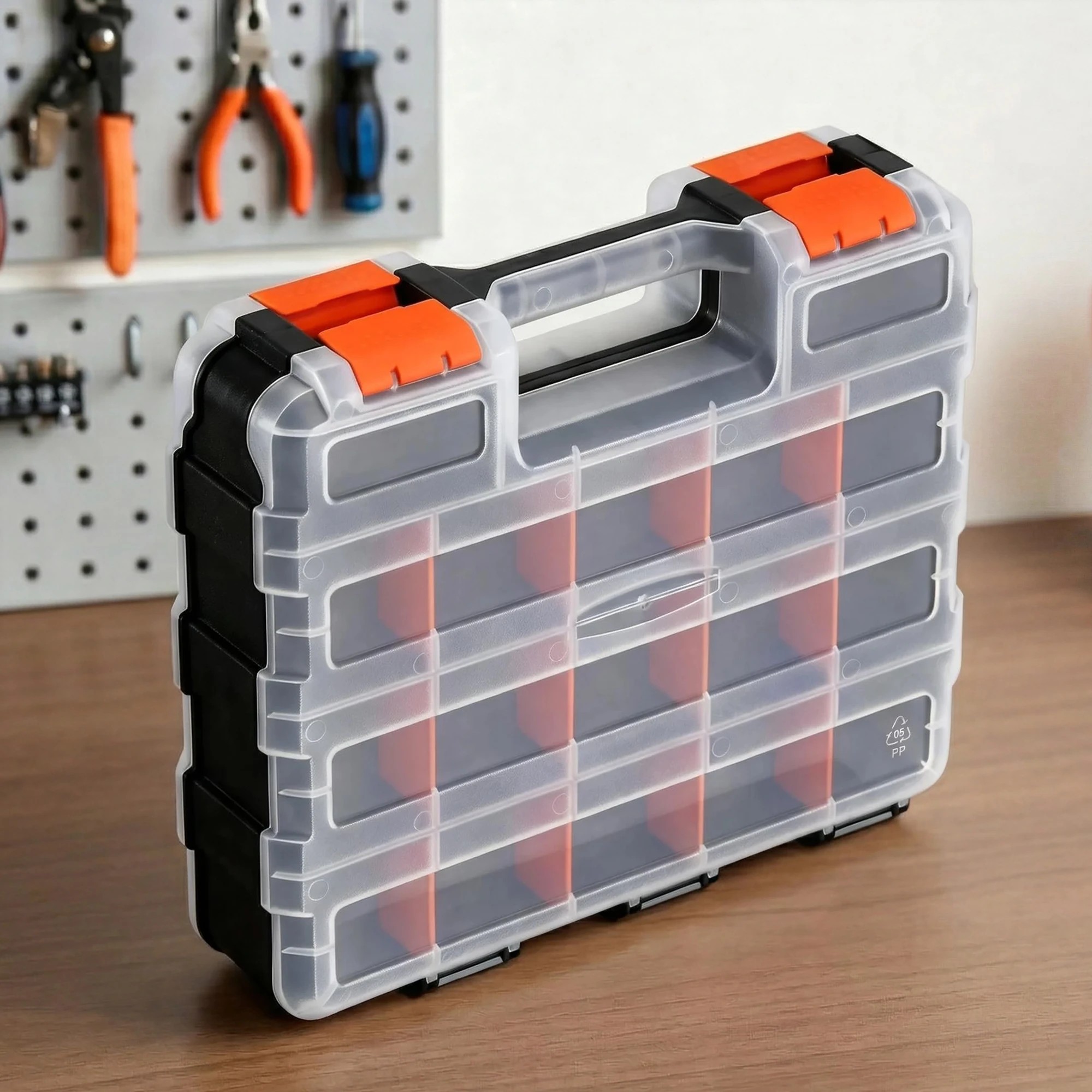 4 Giantz Tool Box Organizer Double-Sided with 34 Compartment Small Parts Storage - Multi, 4 of 4