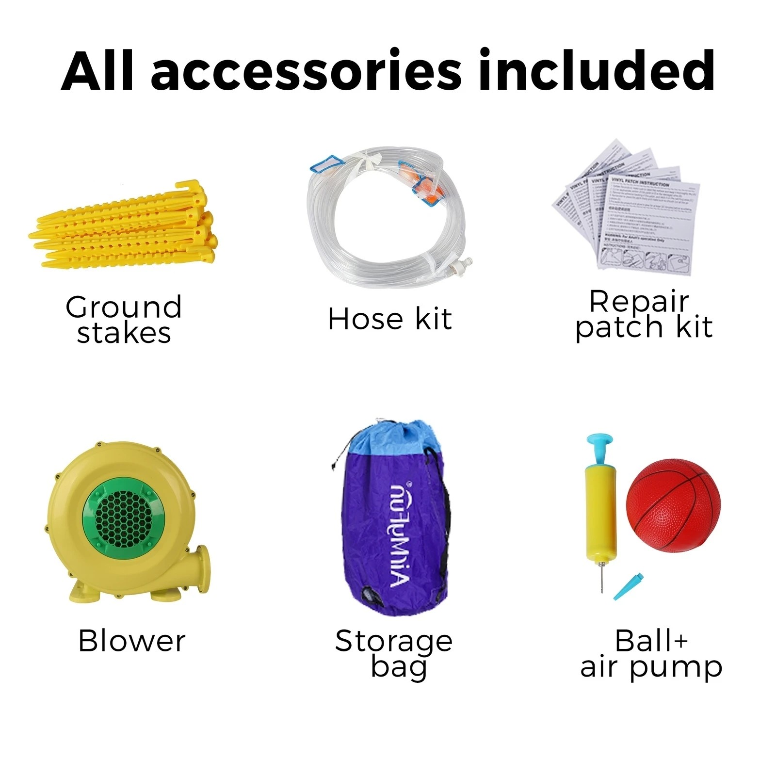 7 Airmyfun Inflatable Bounce House Water Slide Park Trampoline Jumping Castle Toy
 - Multi, 7 of 8