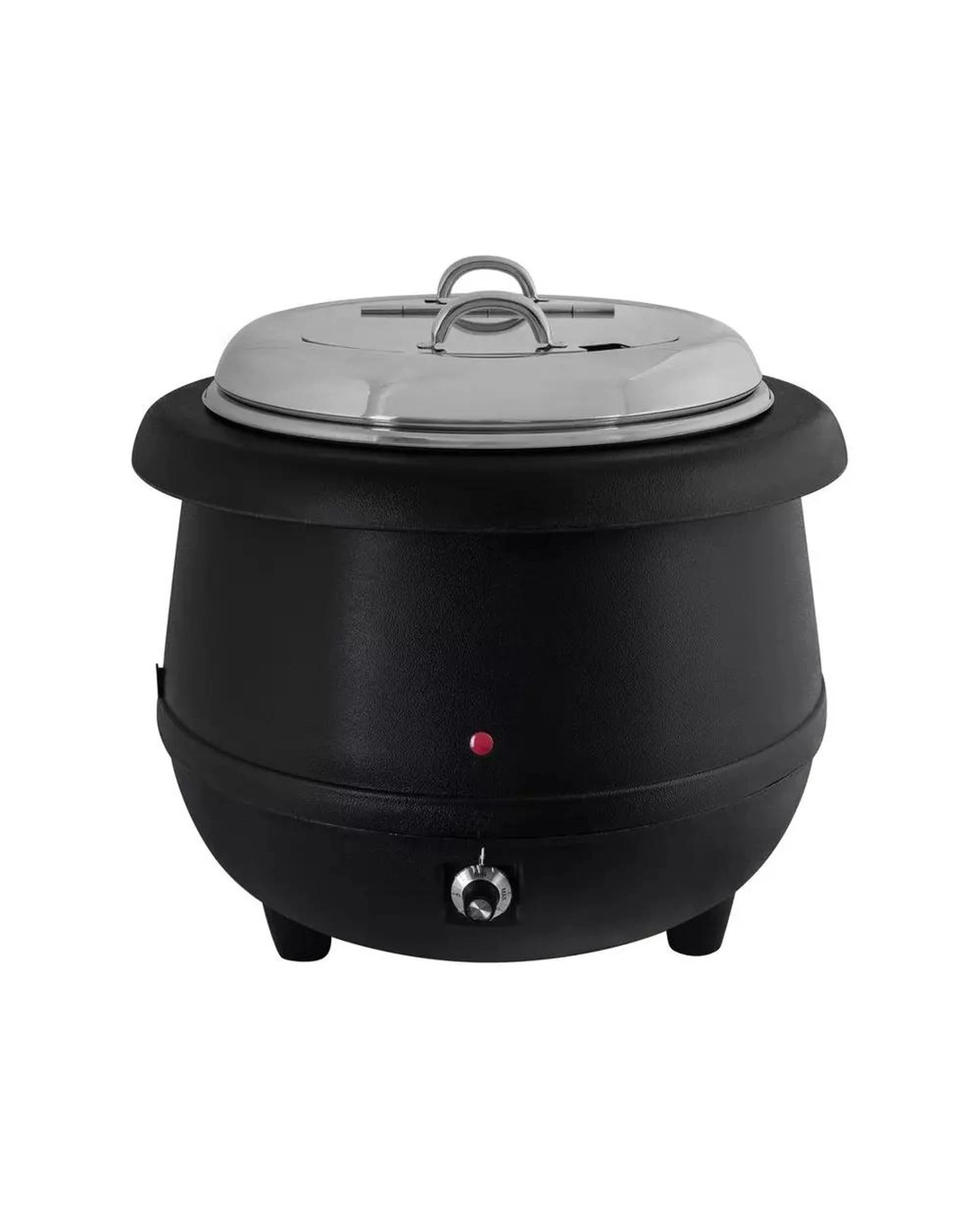 1 Sunnex 10L Soup Warmer  Black Commercial Sauce Curry Mulled Wine Candle Wax, 1 of 3