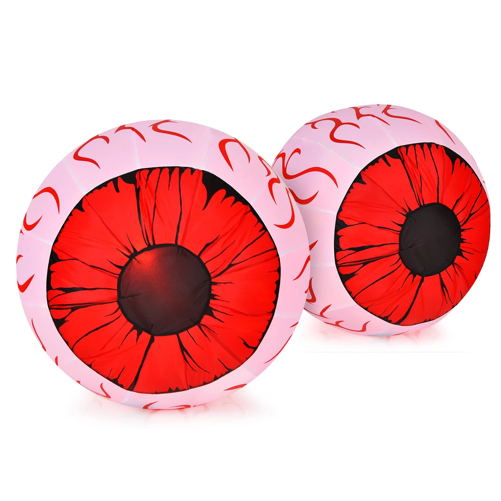 1 Costway 2x LED Lightup Eyeball Waterproof Halloween Inflatable Decoration Bloodshot w/Air Blower, 1 of 1