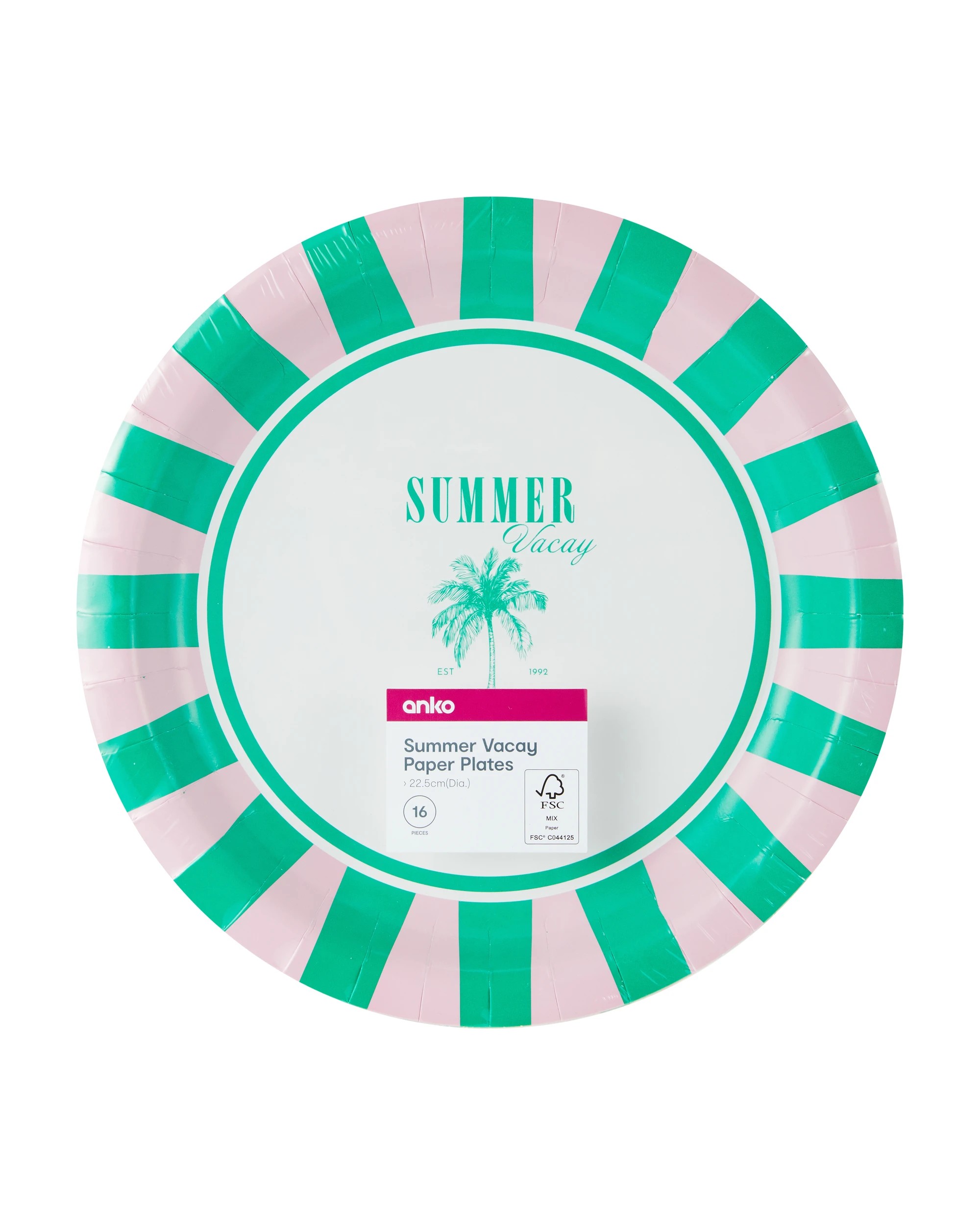 4 16 Piece Summer Vacay Paper Plates, 4 of 4