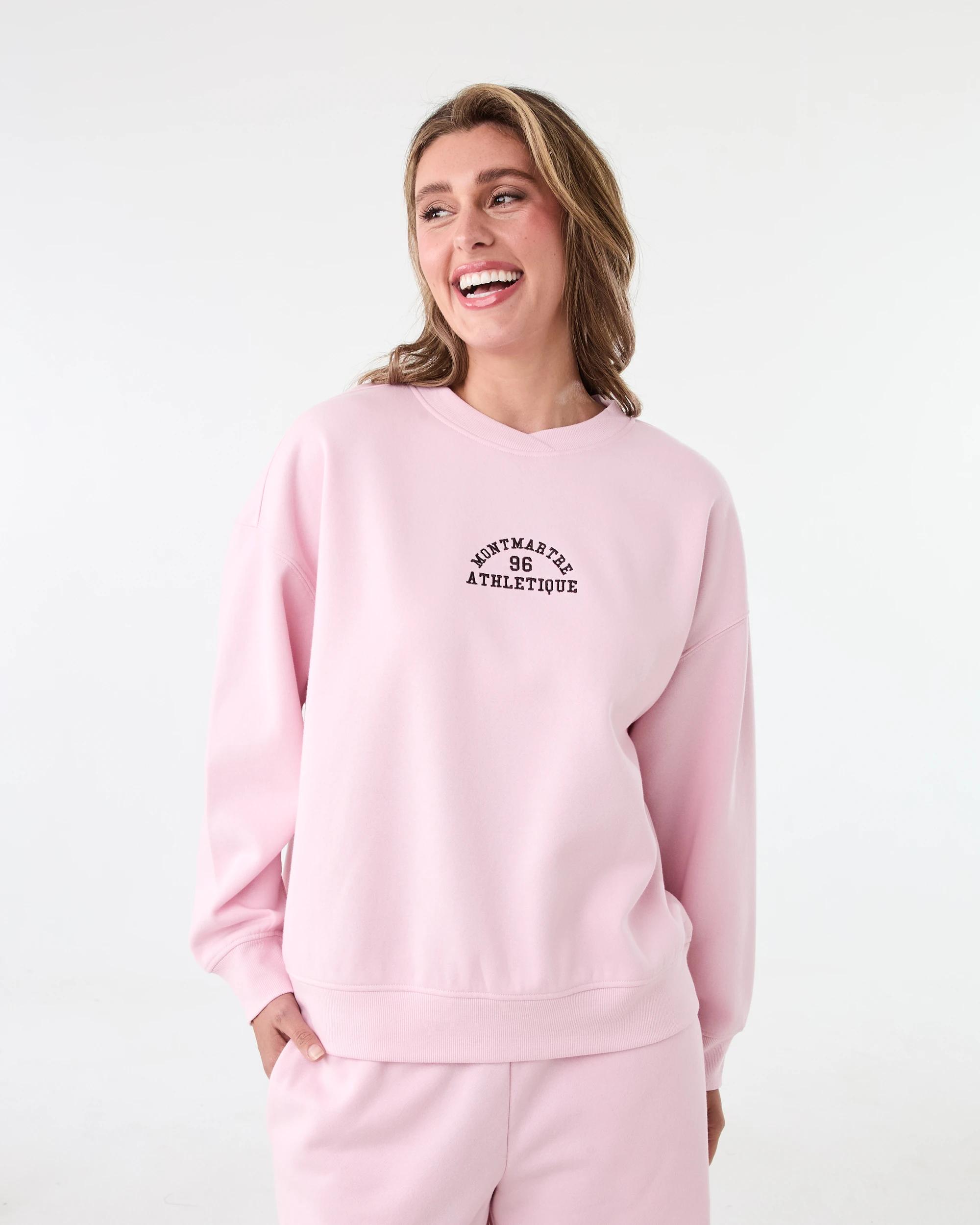 1 V-neck Sweatshirt Dess Pnk, 1 of 7