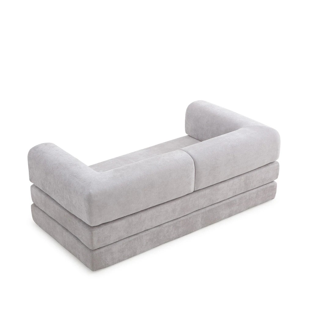 5 Zzz Atelier Luna Modular Convertible Sofa Bed - Grey, 5 of 9