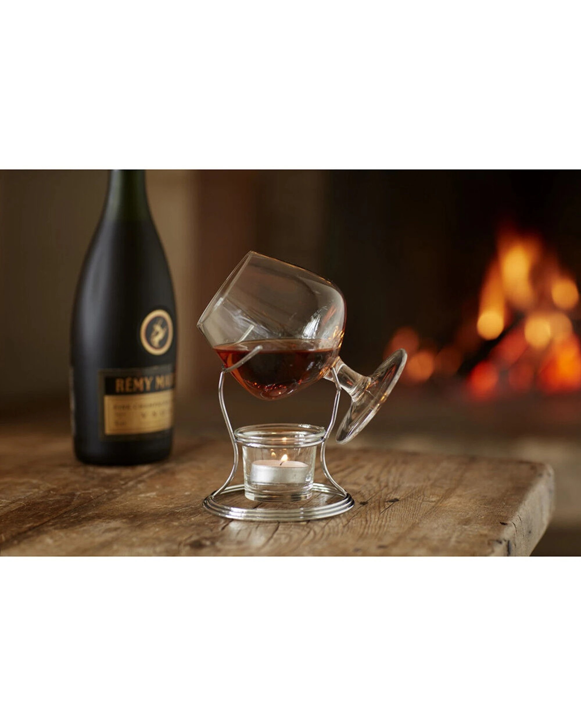 5 BarCraft 2PK Brandy And Cognac Glass Cup With Warmer Stand Set 350ml - Multi, 5 of 7