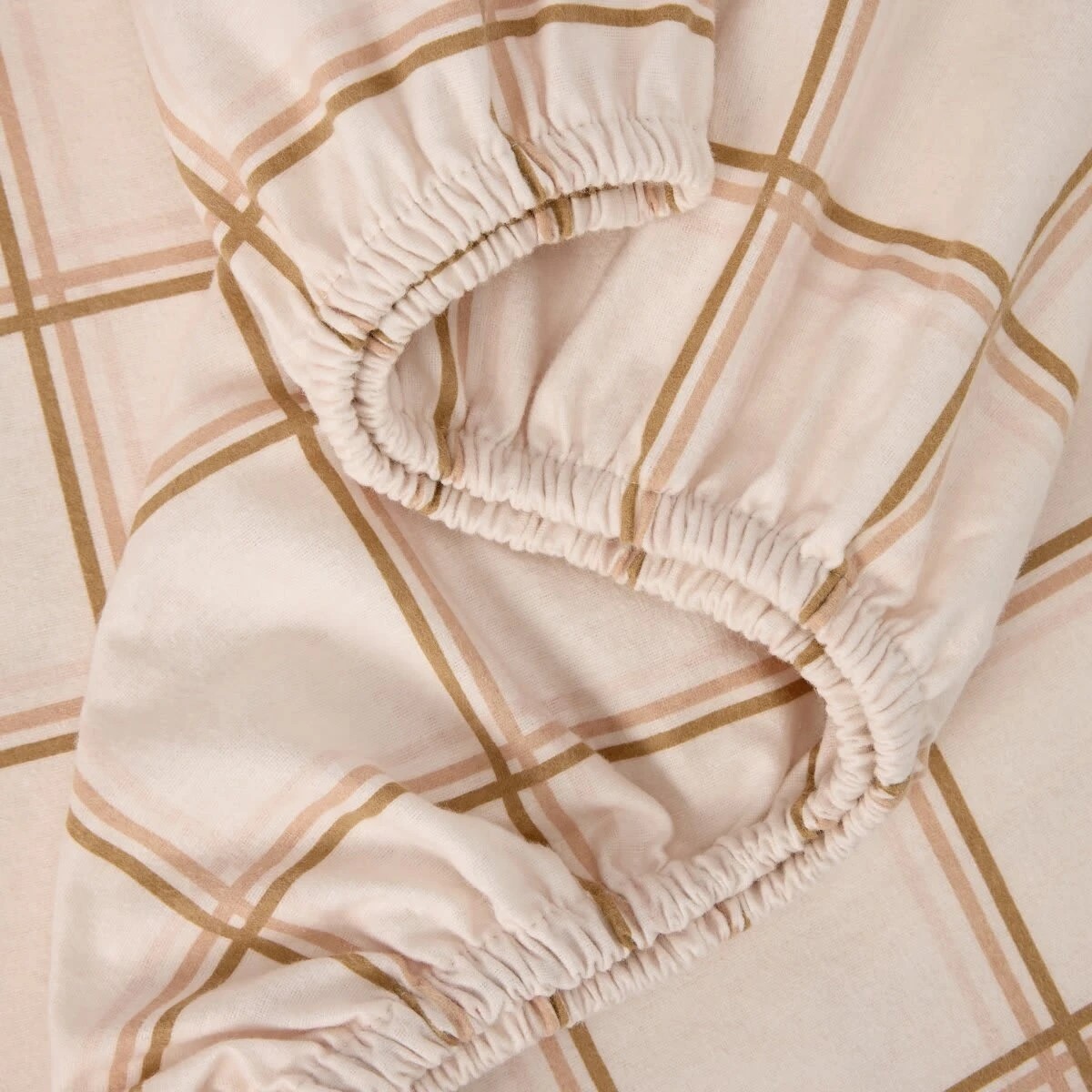 3 Flannelette Cotton Check Sheet Set - Double Bed, Pink, 3 of 7