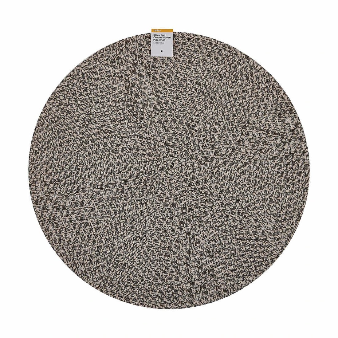 4 Black and Cream Woven Placemat, 4 of 4