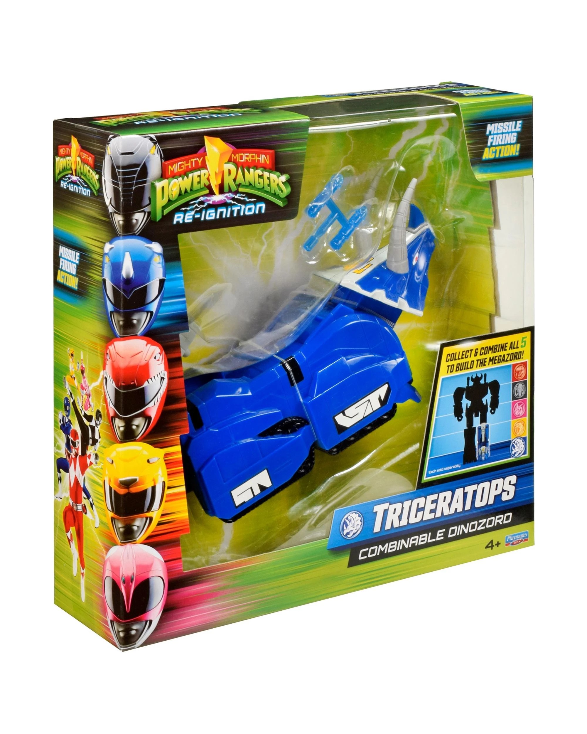 2 Mighty Morphin Power Rangers Re-Ignition Combinable Dinozord Triceratops Toy, 2 of 10