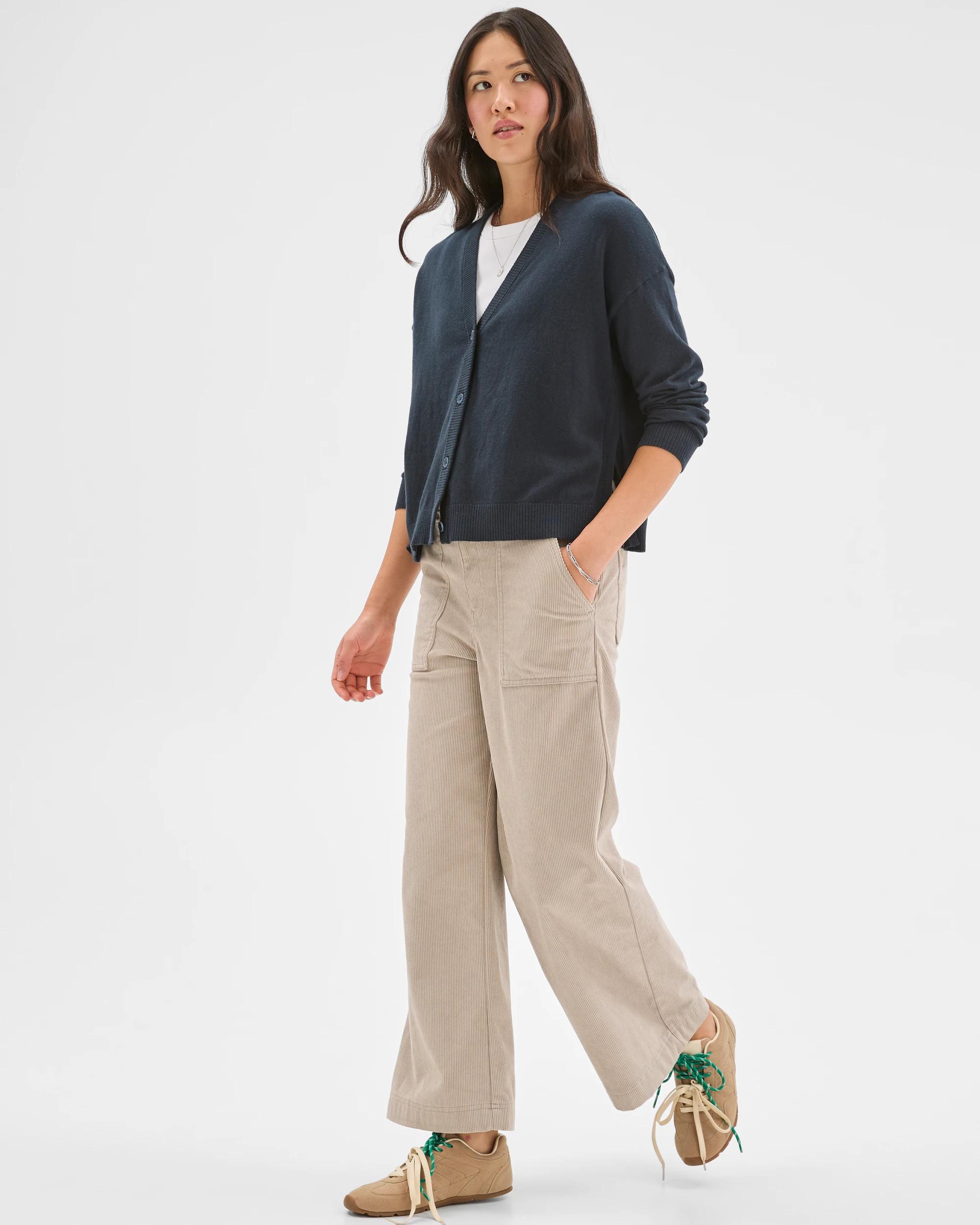 3 Target Woman Crop Length Wide Leg Corduroy Pants BIRCH, 3 of 8