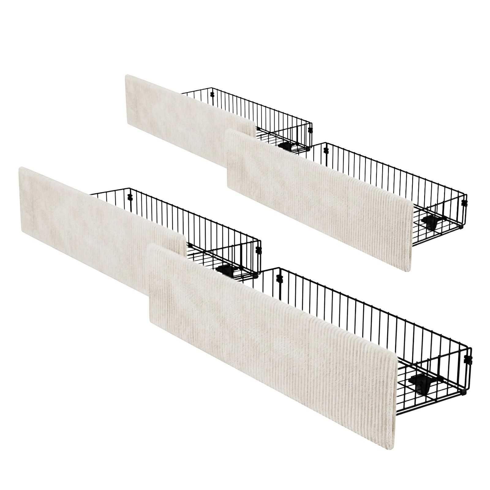 Oikiture 4x Trundle Drawers for Bed Frame Storage Organizer with Wheels ...
