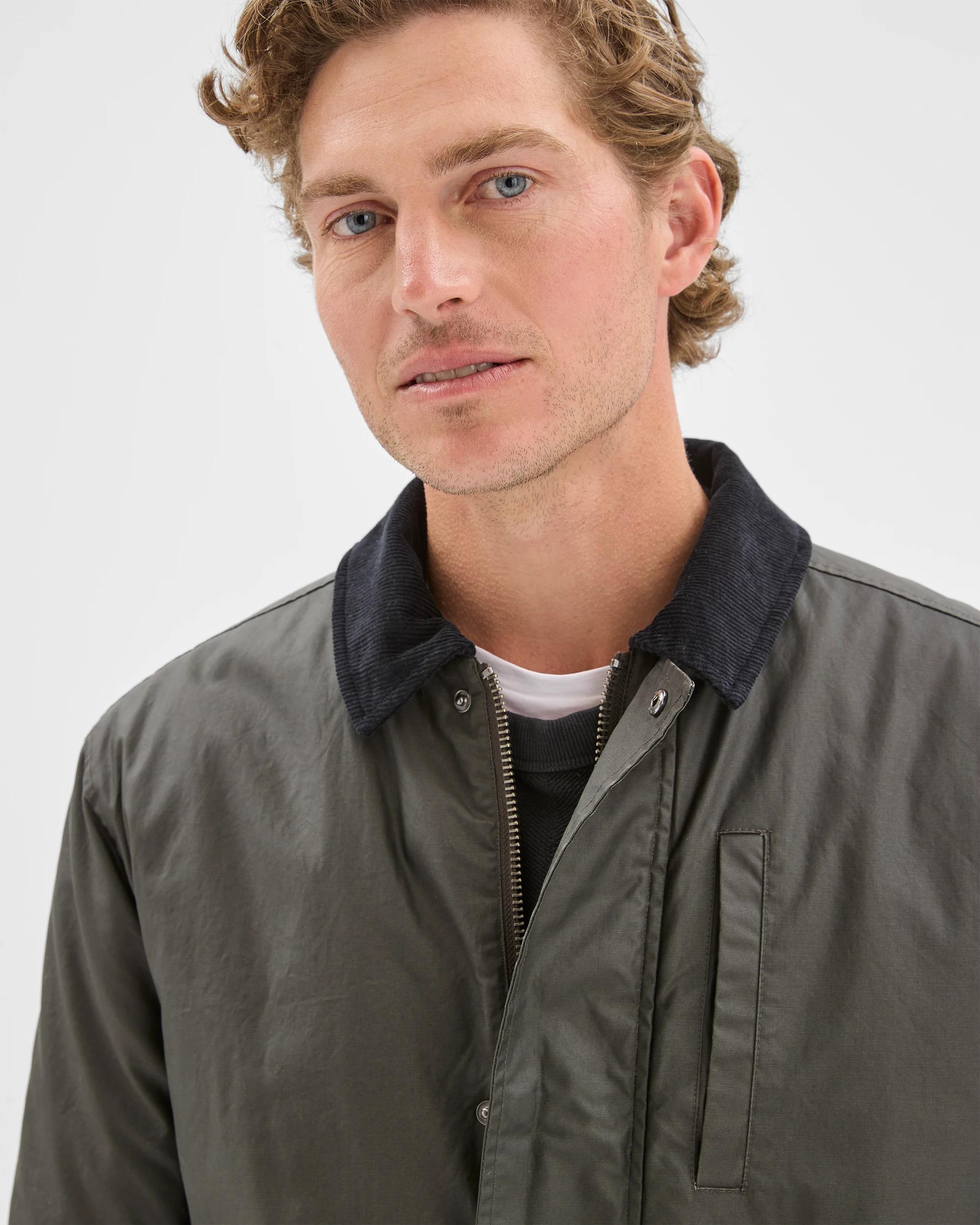 6 Target Man Australian Cotton Waxed Parka Jacket DARK OLIVE, 6 of 10