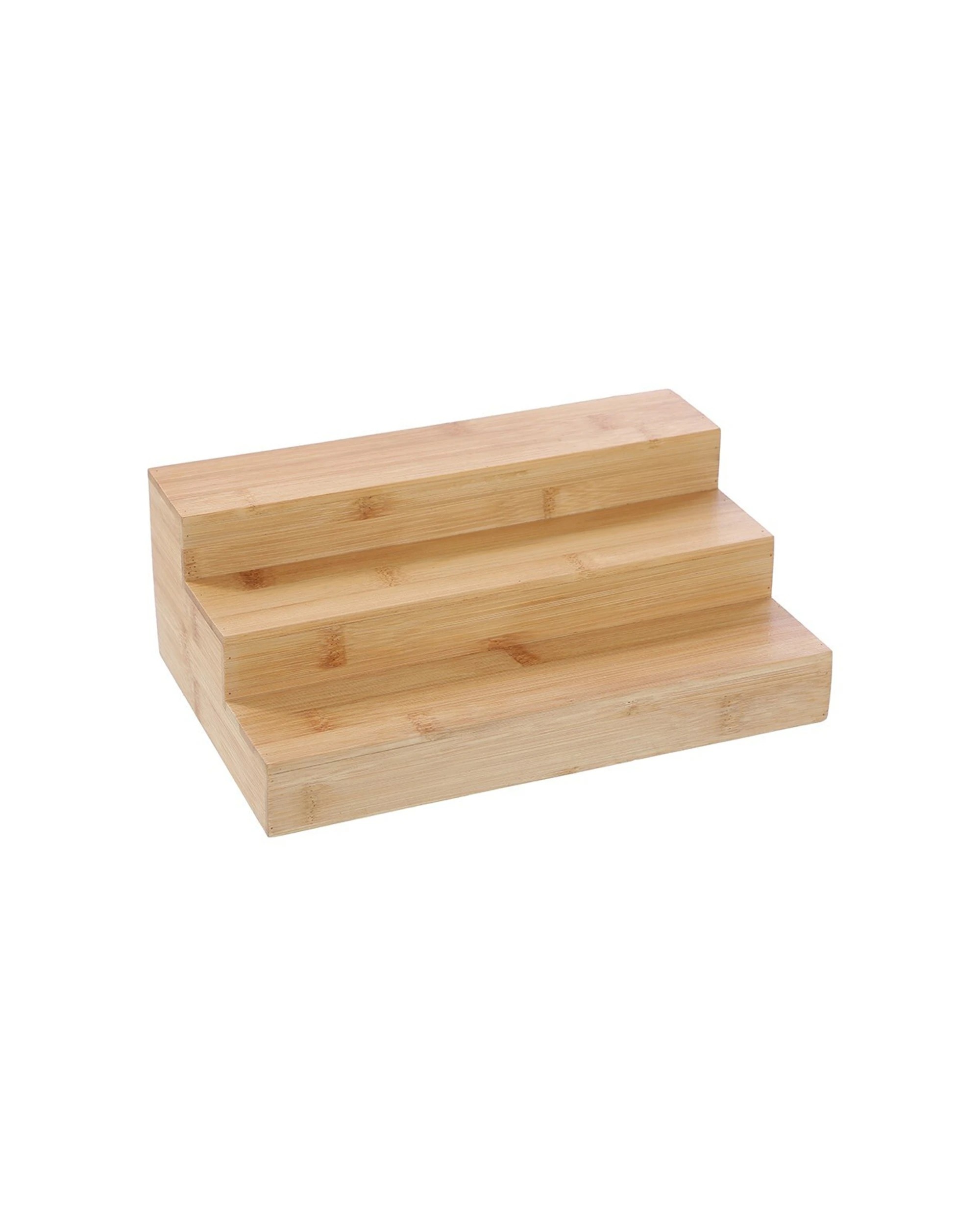 2 Boxsweden Bamboo 3 Tier Shelf Rack Spice Organiser Durable 30.5cm - Natural, 2 of 2