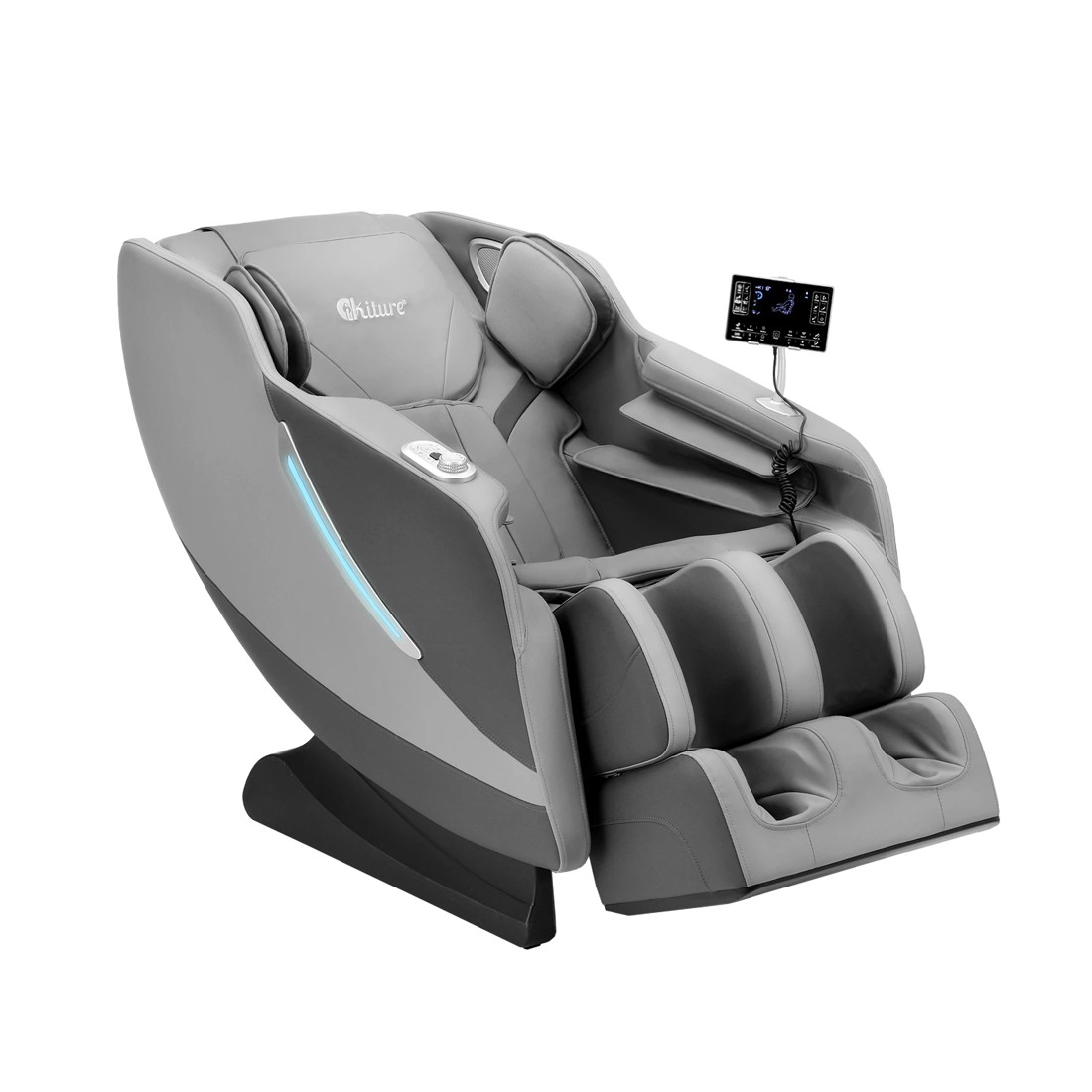 1 Oikiture Electric Massage Chair Heated Recliner Zero Gravity Full Body Massager - Grey, 1 of 6