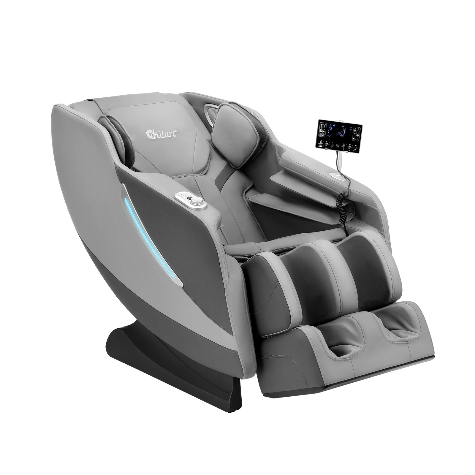 1 Oikiture Electric Massage Chair Heated Recliner Zero Gravity Full Body Massager - Grey, 1 of 6