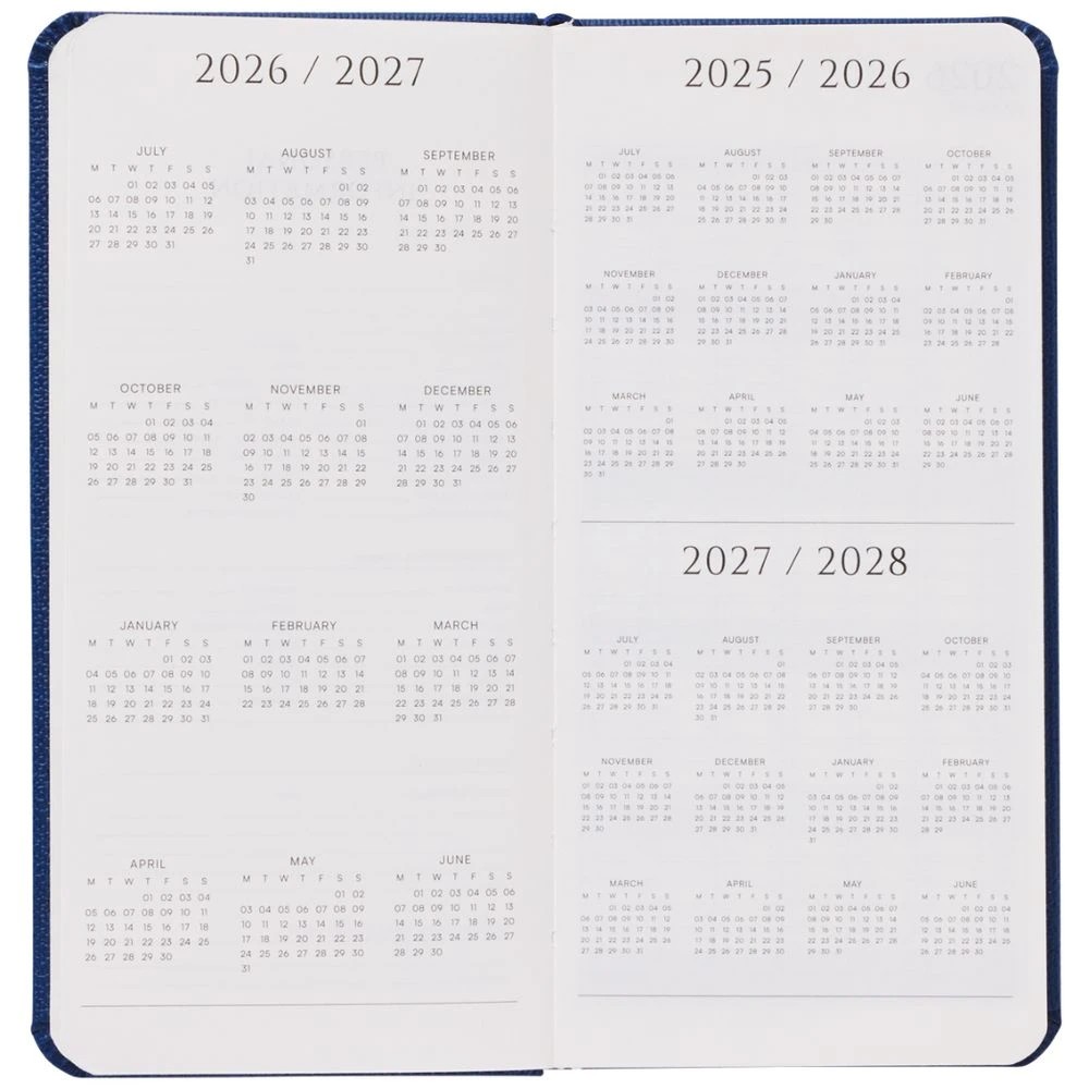 3 J.Burrows Slim Week to View Textured FY26/27 Diary Navy, 3 of 6