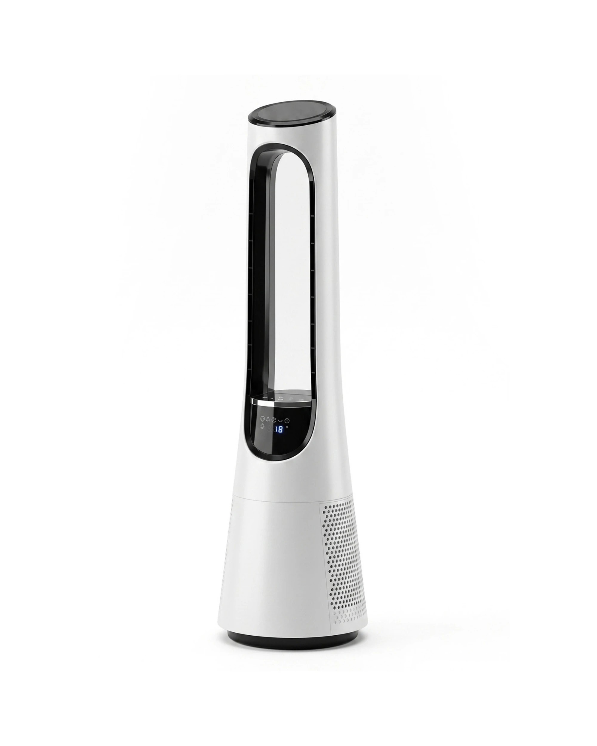 8 Yopower 97CM Bladeless Tower Fan with RGB Light 20-Speed 120° Oscillating Remote - White, 8 of 8