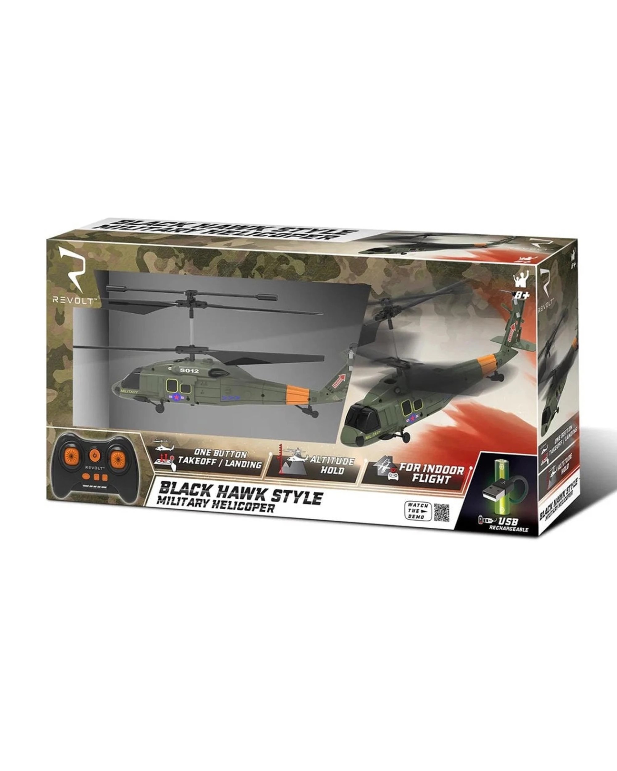 3 Revolt RC Radio Control 2.4GHz Blackhawk Military Helicopter, 3 of 4