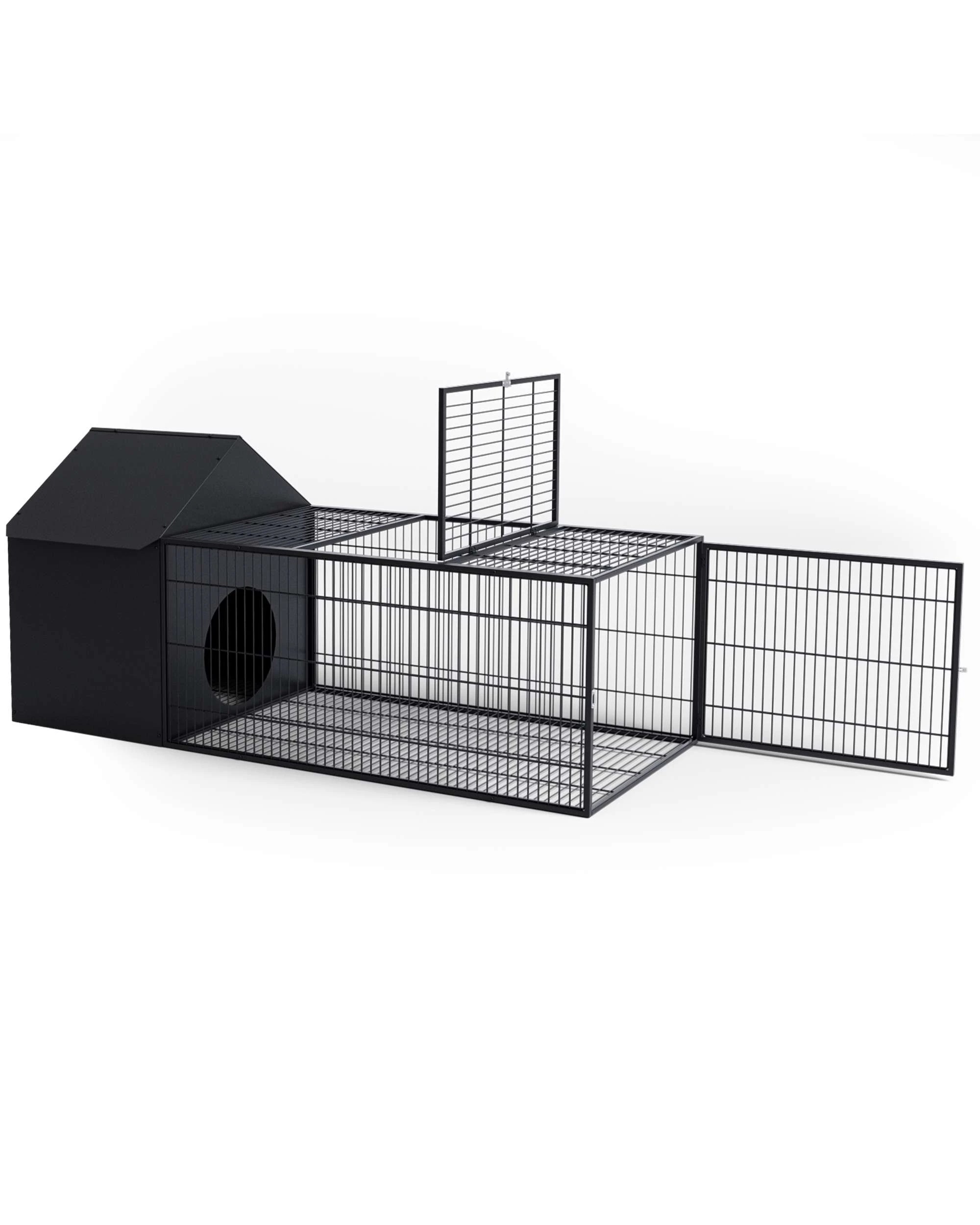 5 Advwin Rabbit Hutch 166x70cm Bunny Cage Guinea Pig Cage Pet Cage, 5 of 9