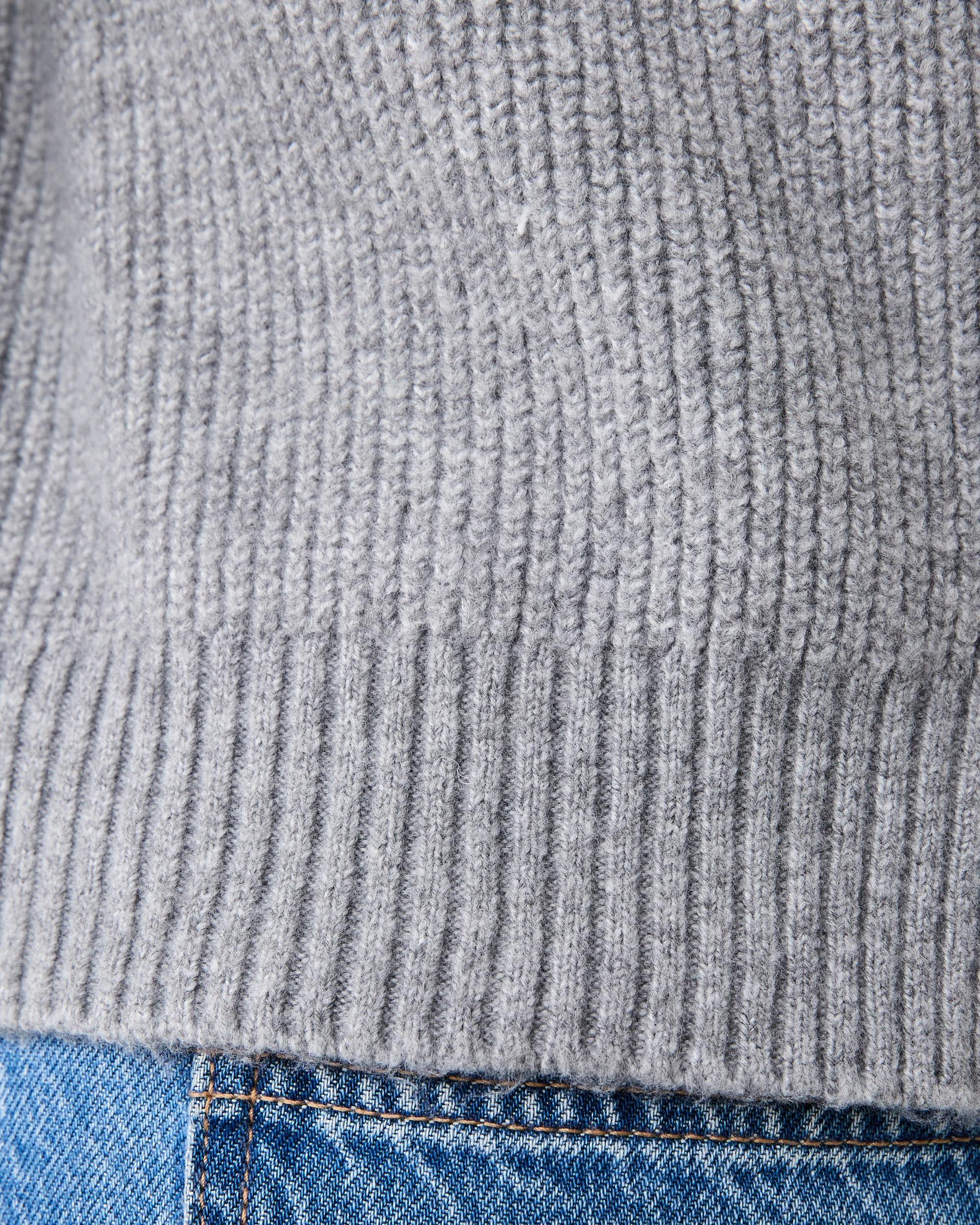 7 Tie Up Ribbed Cardigan Grey Marle, 7 of 8