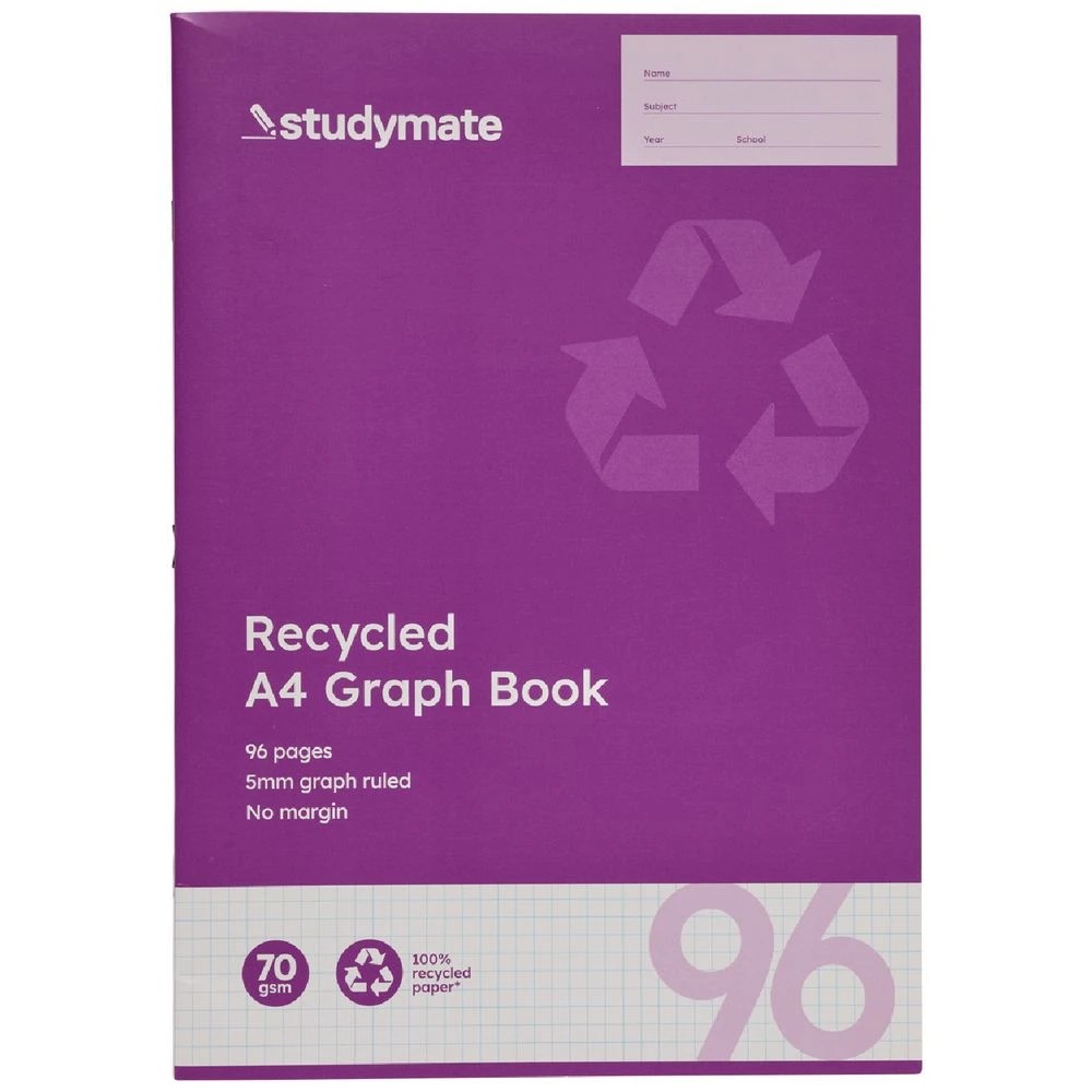 3 Studymate A4 70gsm 5mm Graph Book 96 Page, 3 of 3