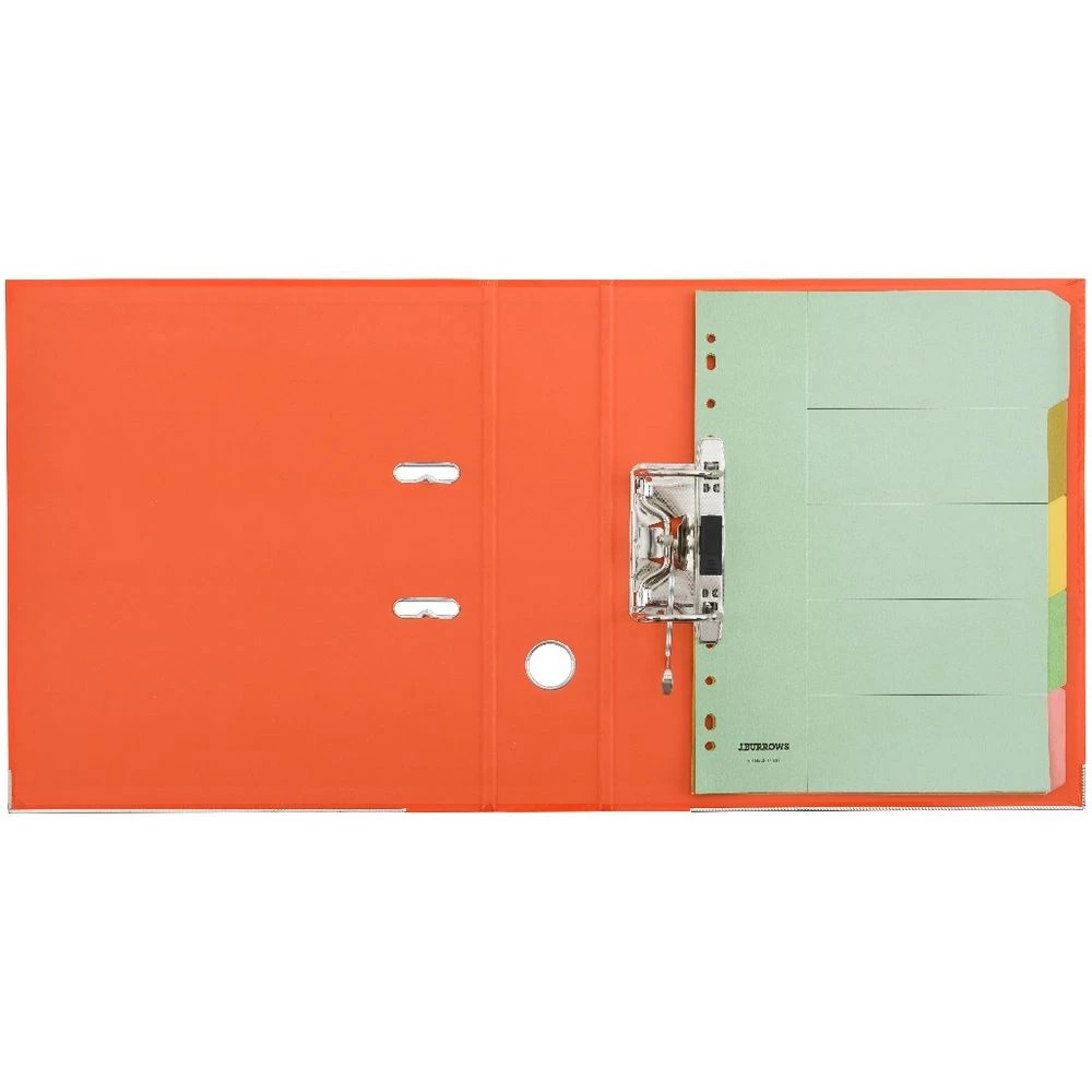 5 J.Burrows A4 Lever Arch 2-Ring Binder Gloss Orange, 5 of 6