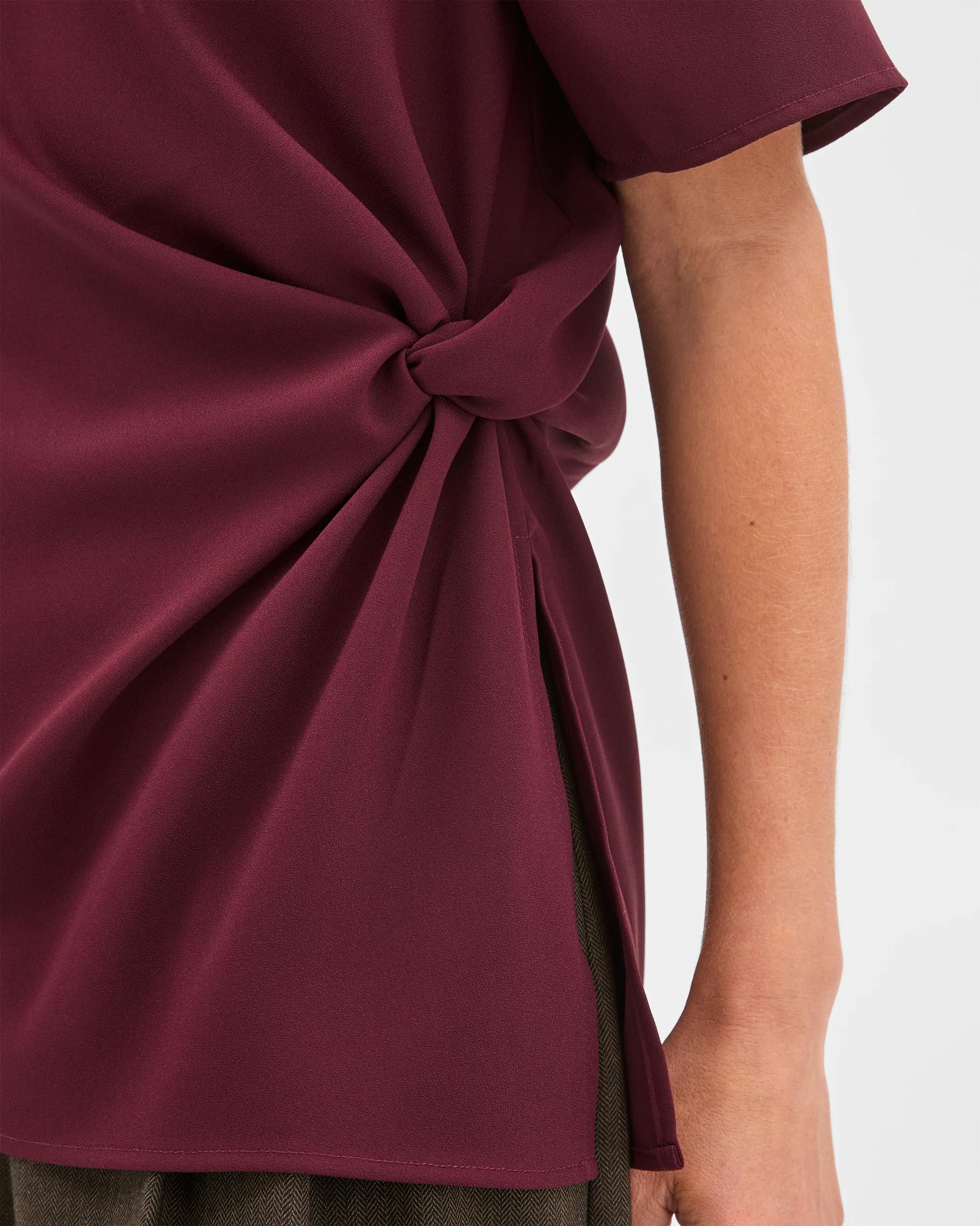 6 Preview Short Sleeve Knot Detail Blouse PINOT, 6 of 7