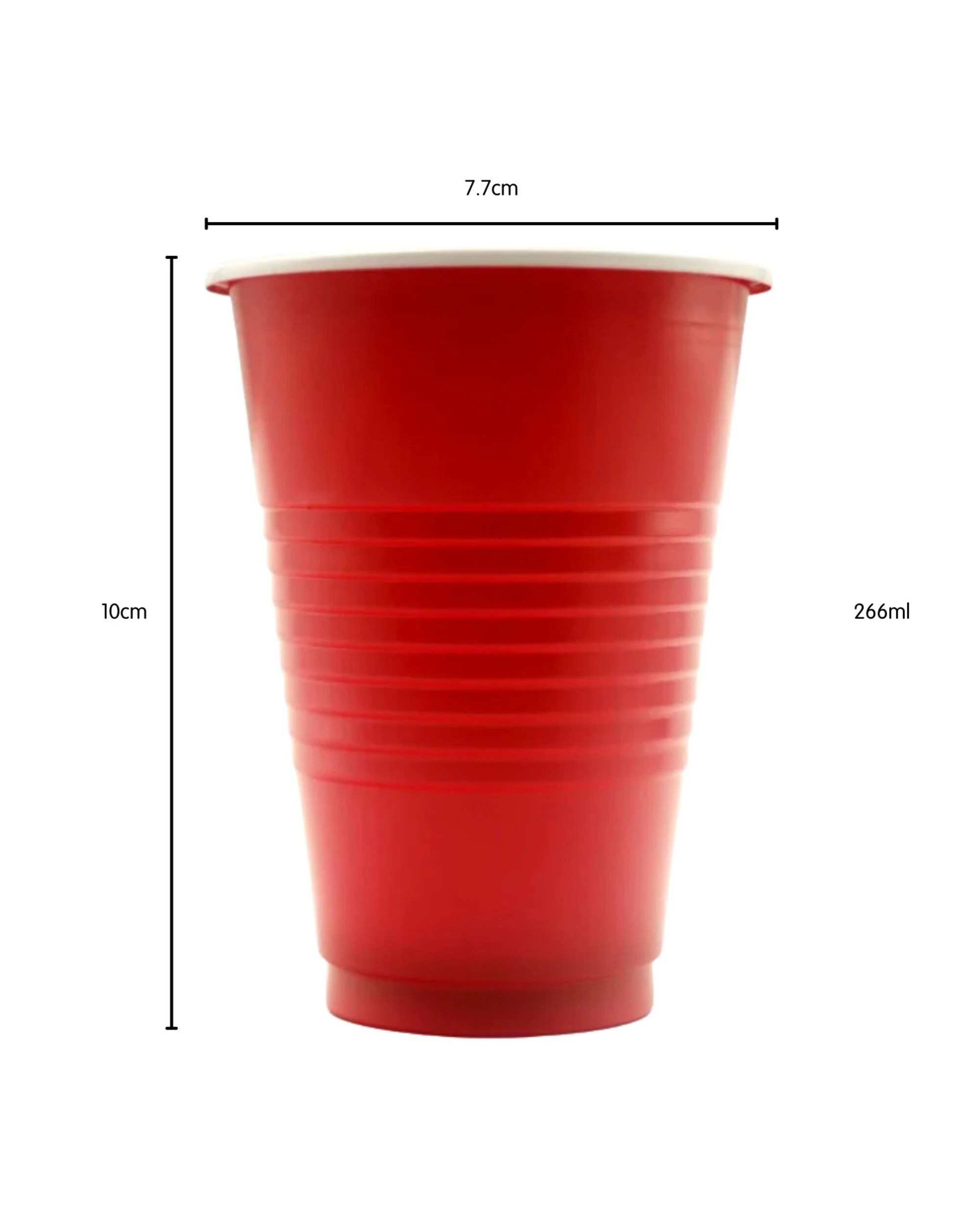2 Party Maker American Party Cups 266ml Pack of 50 - Red, 2 of 3