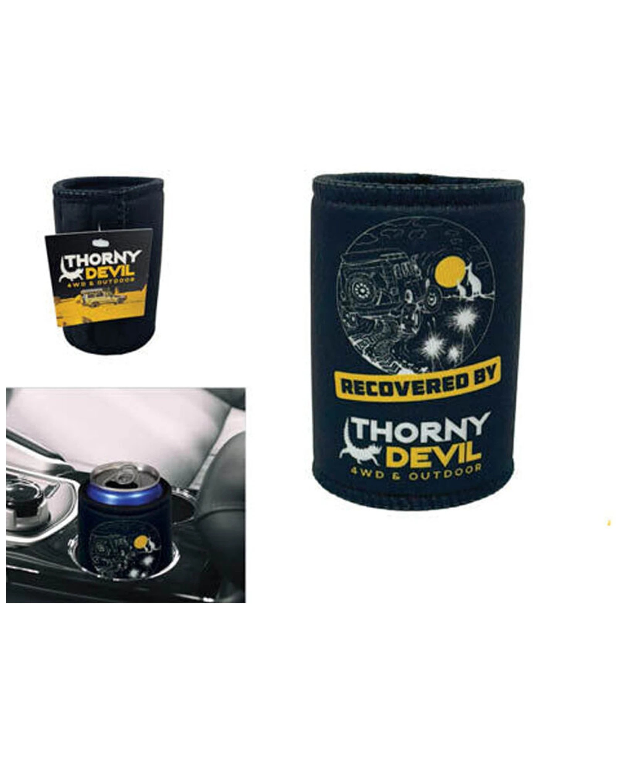 3 Wildtrak Thorny Devil Bottle And Can Stubbie Holder Magnetic Pack Of 3 - Black, 3 of 3