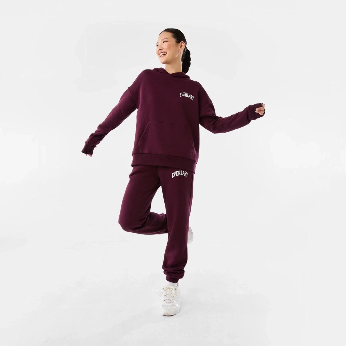 2 Everlast Womens Collegiate Oversized Hoodie EVERLAST VARSITY CHERRY, 2 of 9