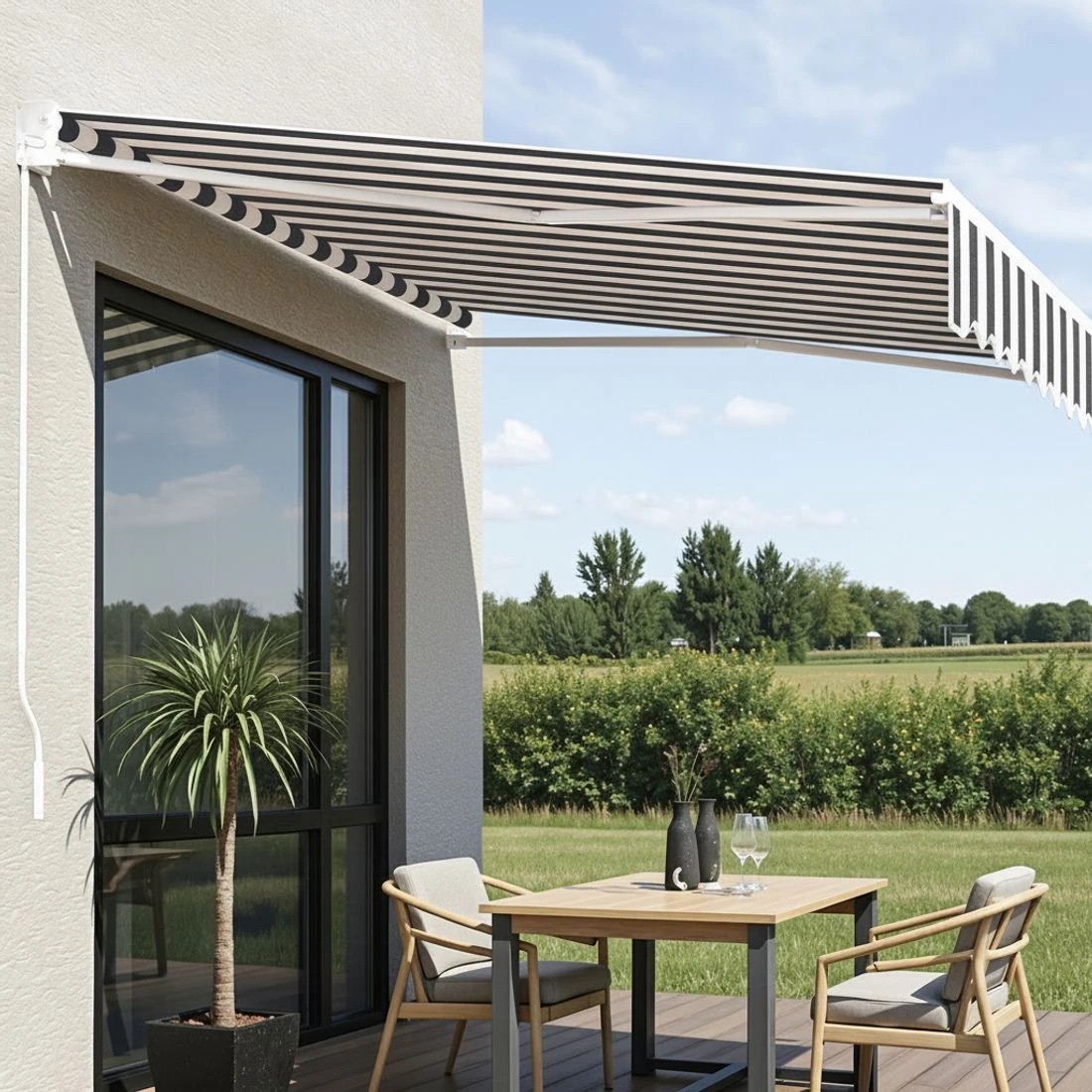 4 Instahut Retractable Folding Arm Awning Manual Sunshade 2.5Mx2M - Grey, 4 of 6