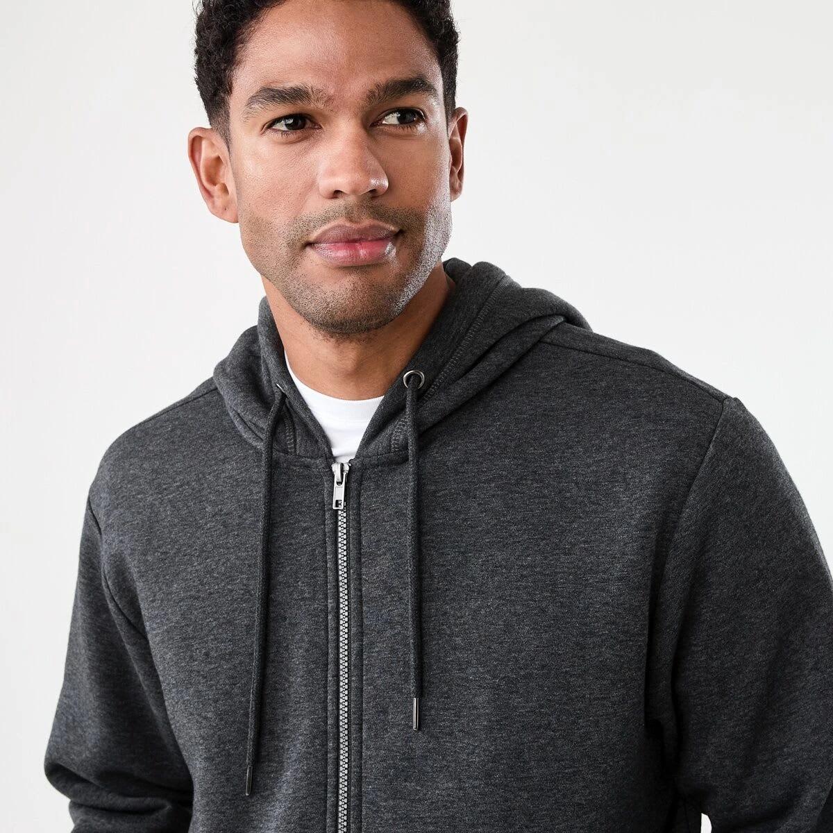 5 Comfort Zip Through Hoodie Gry Chmrle, 5 of 7