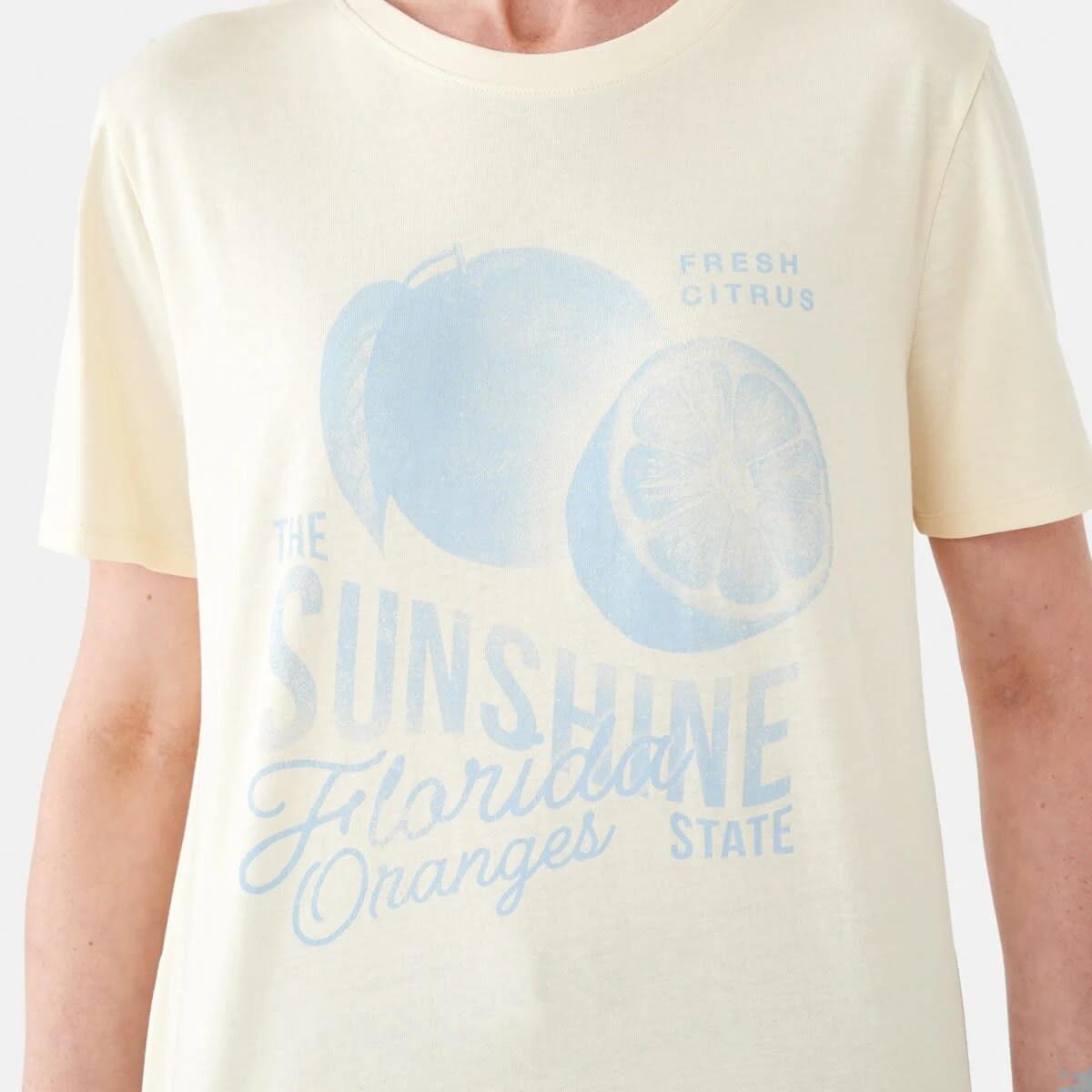 5 Short Sleeve Printed T-shirt FLORIDA ORANGES FLAN YELLOW, 5 of 5