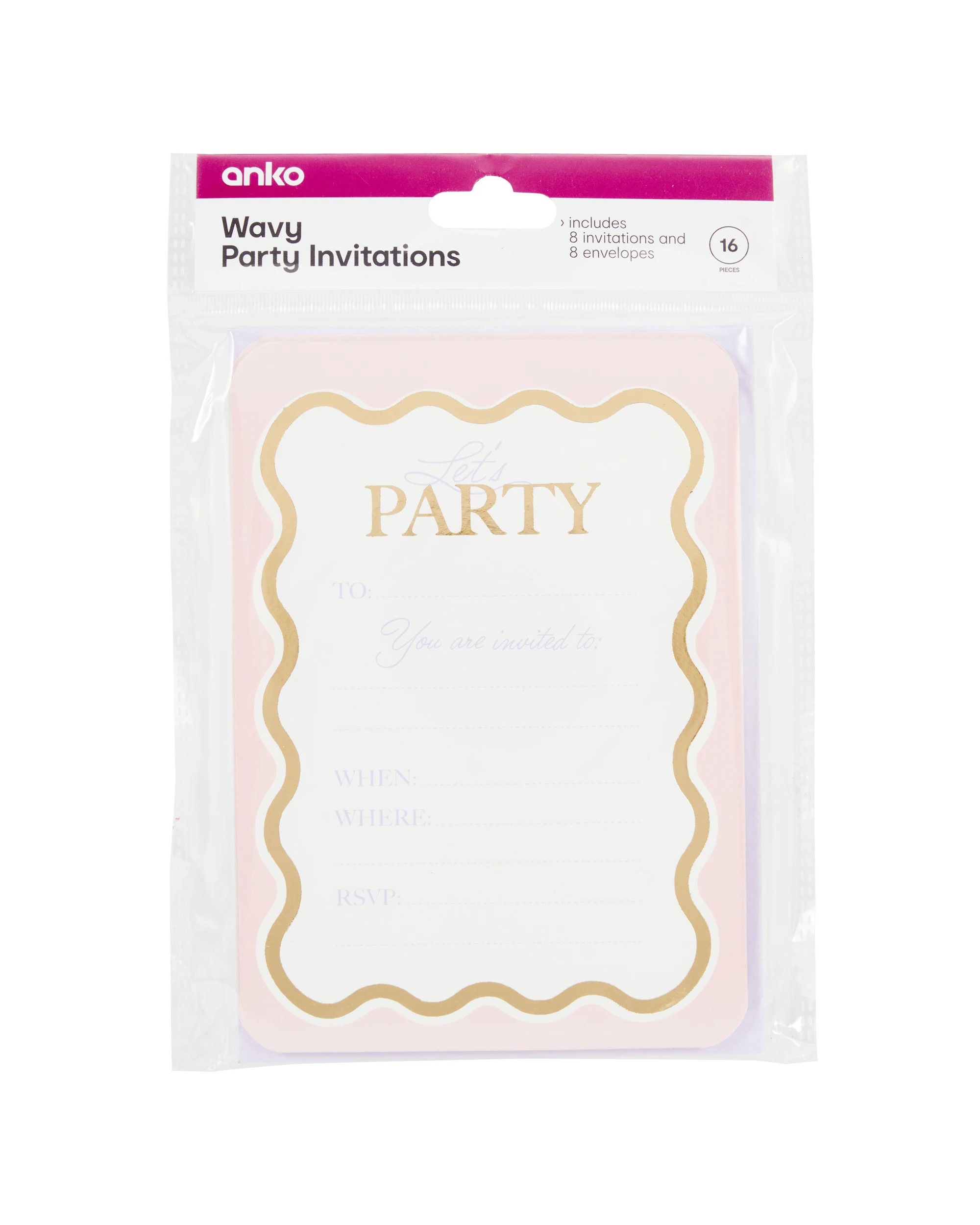 3 8 Piece Wavy Invitations, 3 of 3