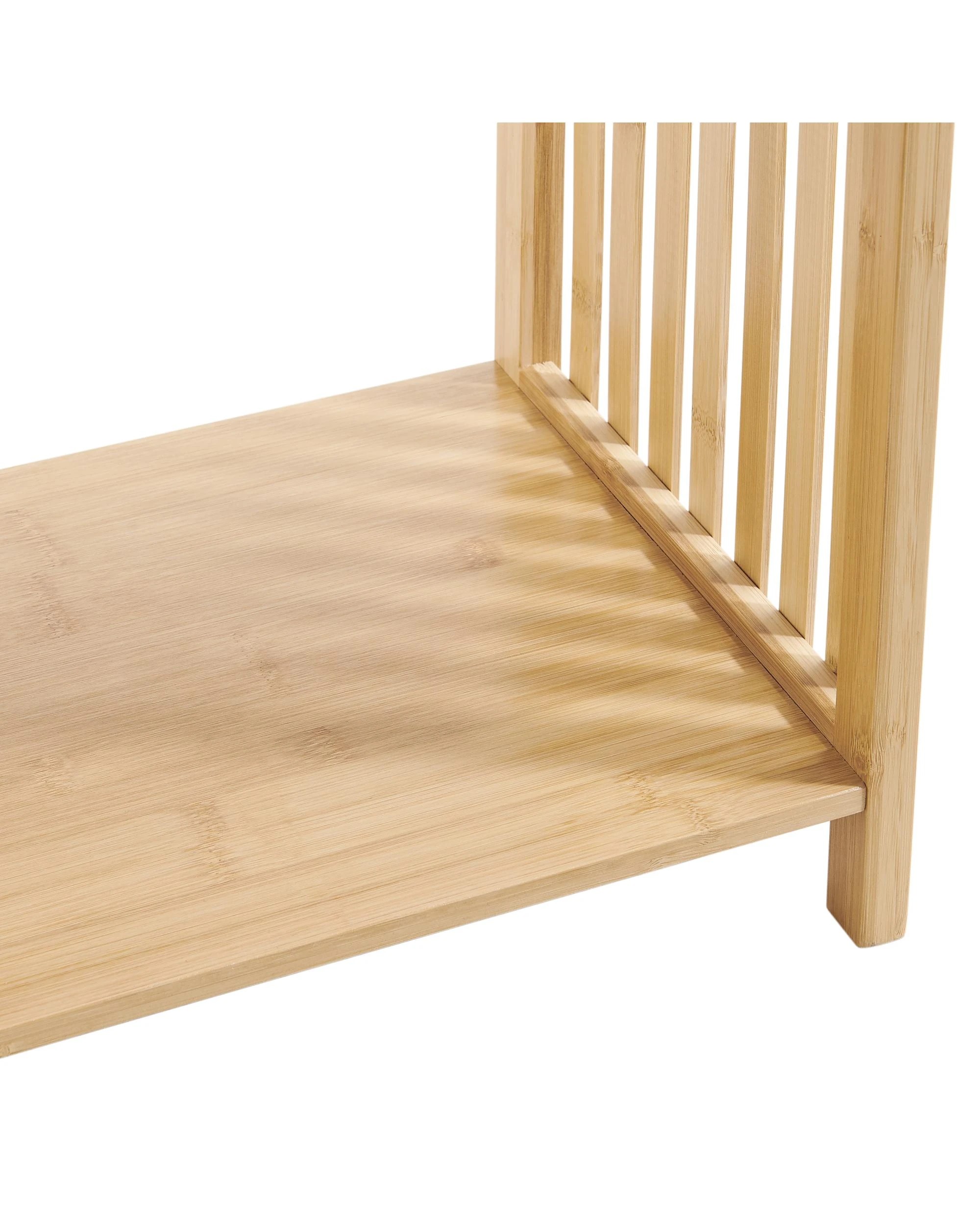 7 Kodu Open Shelf Bookshelf Display Unit 3 Tier Bamboo - Natural, 7 of 8