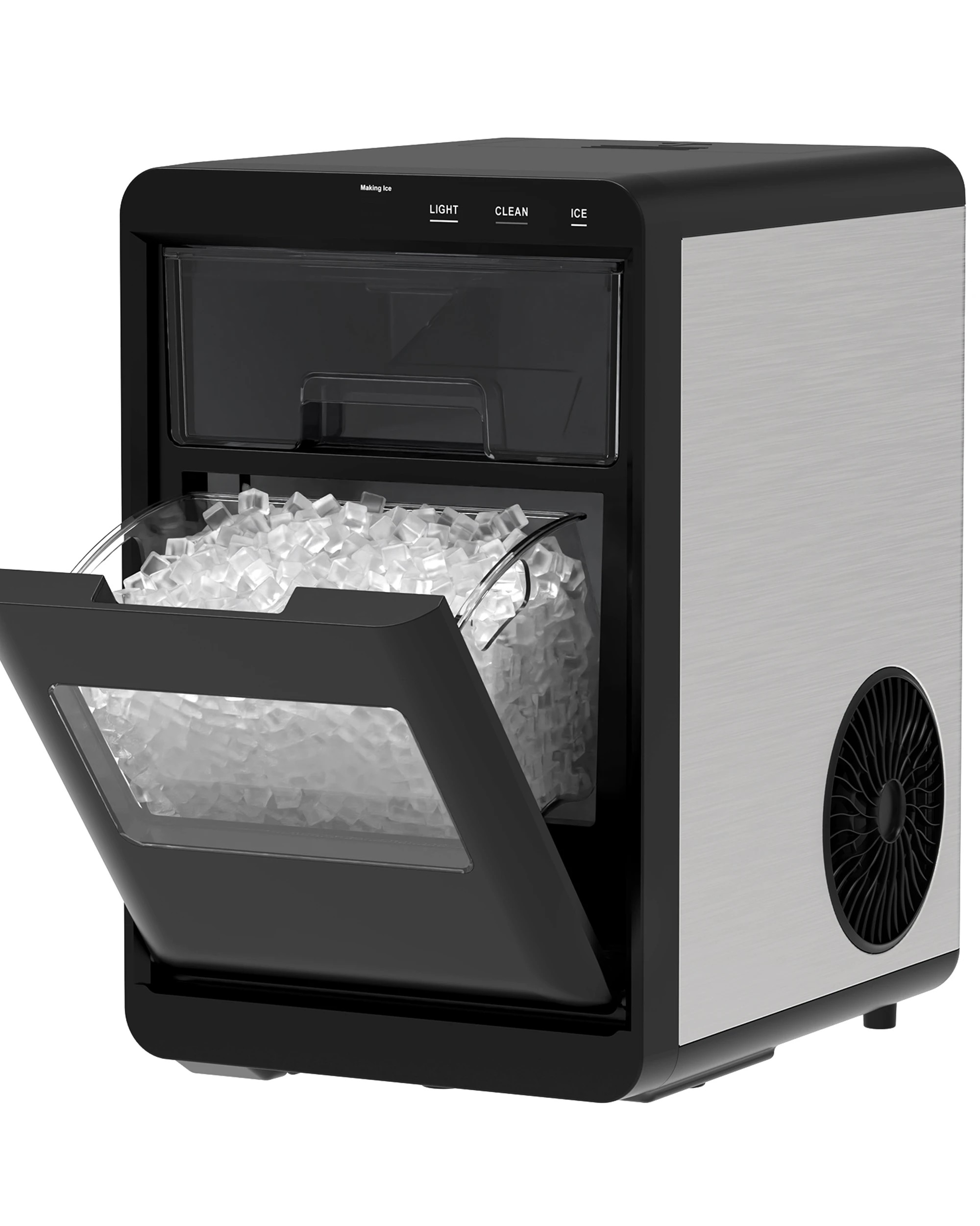 1 Advwin Nugget Ice Maker, Chewable Ice Machine With Soft Pebble Ice, 20kg/day Countertop Ice Maker, 1 of 7