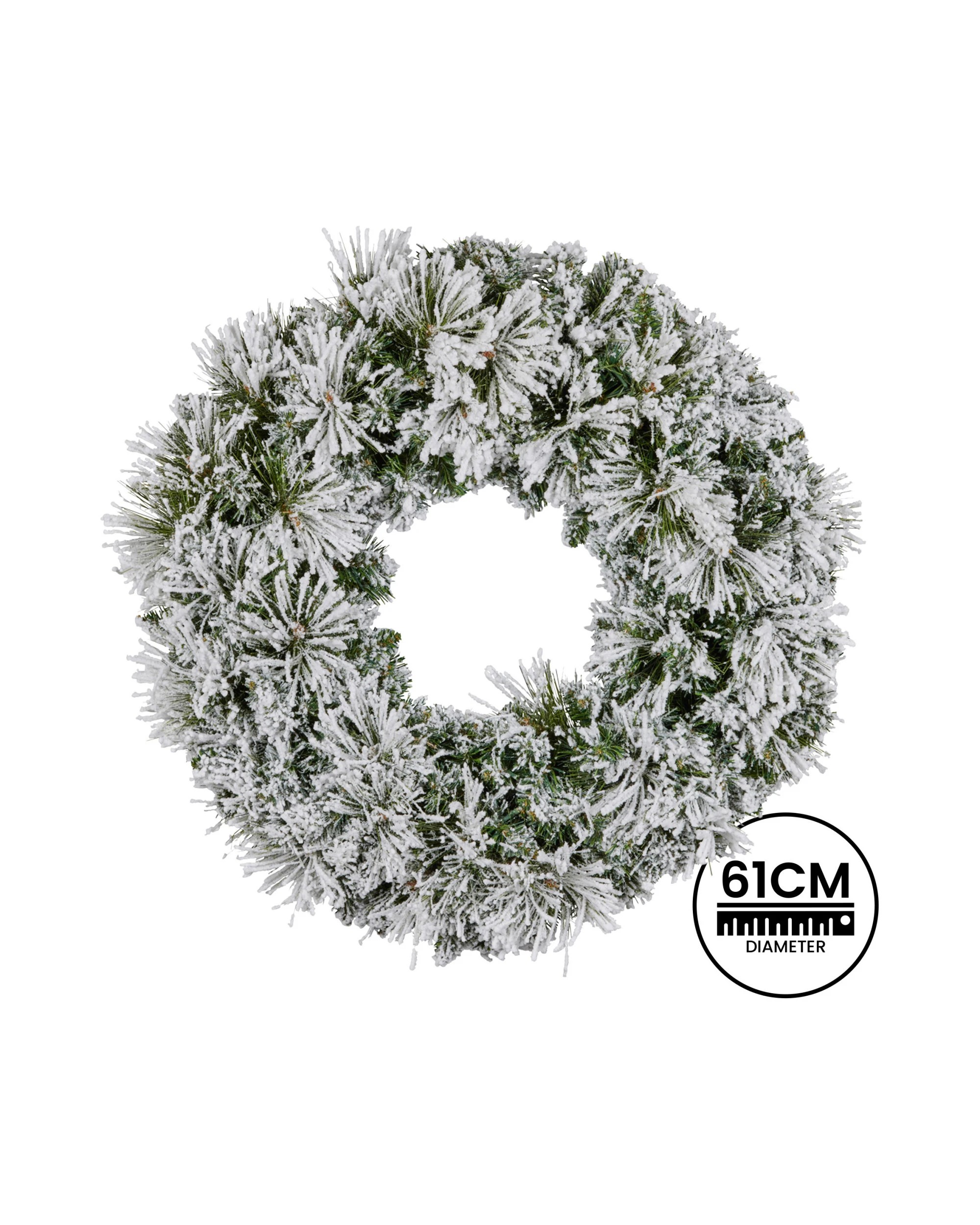 5 Christabelle 61cm Snow Christmas Wreath Lush Majestic Front Door Decoration Ornament, 5 of 8
