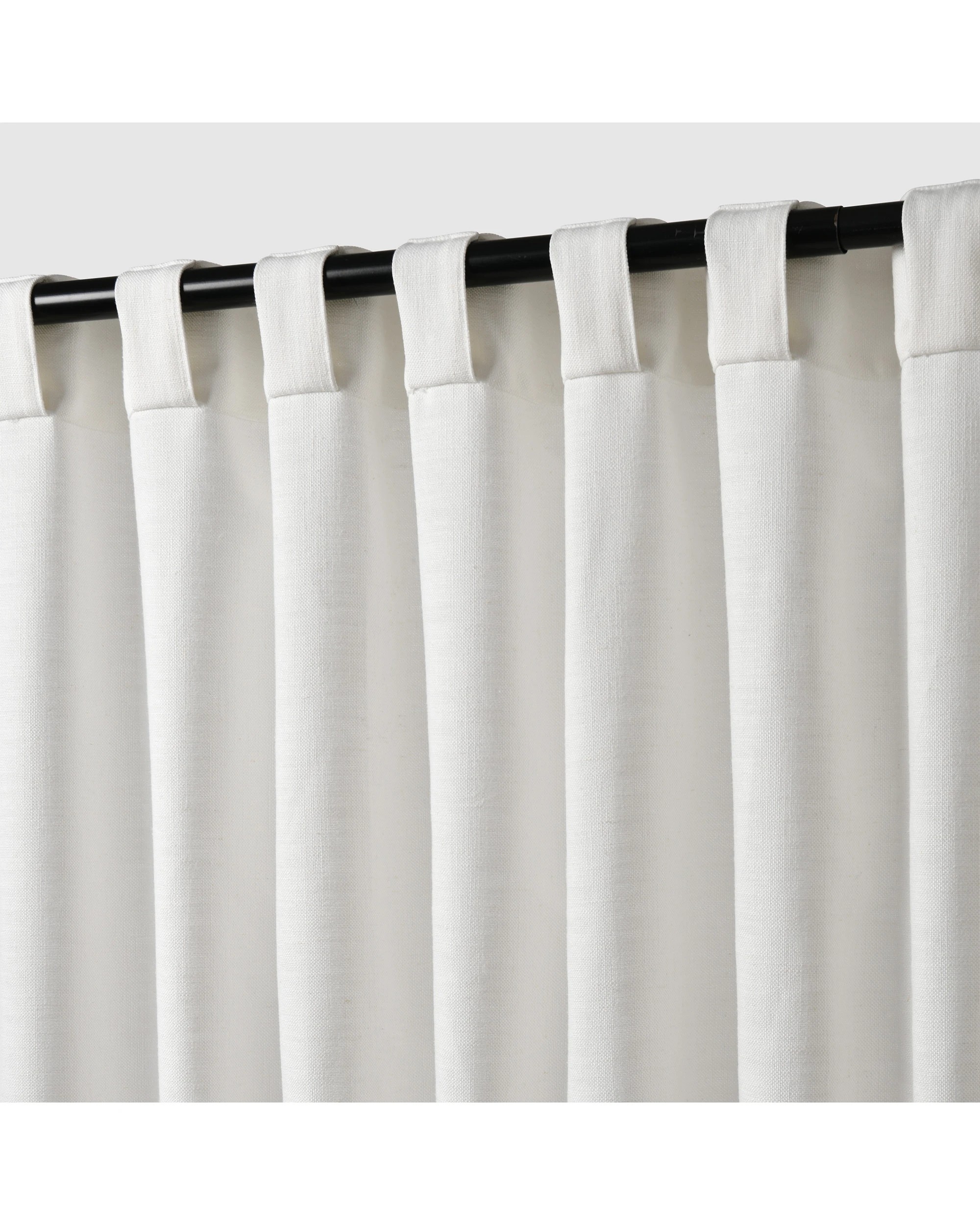 4 Cadence & Co. Adria Light Filtering Linen Blend Concealed Tab Top Curtain Twin Pack 180x223cm - Snow, 4 of 6