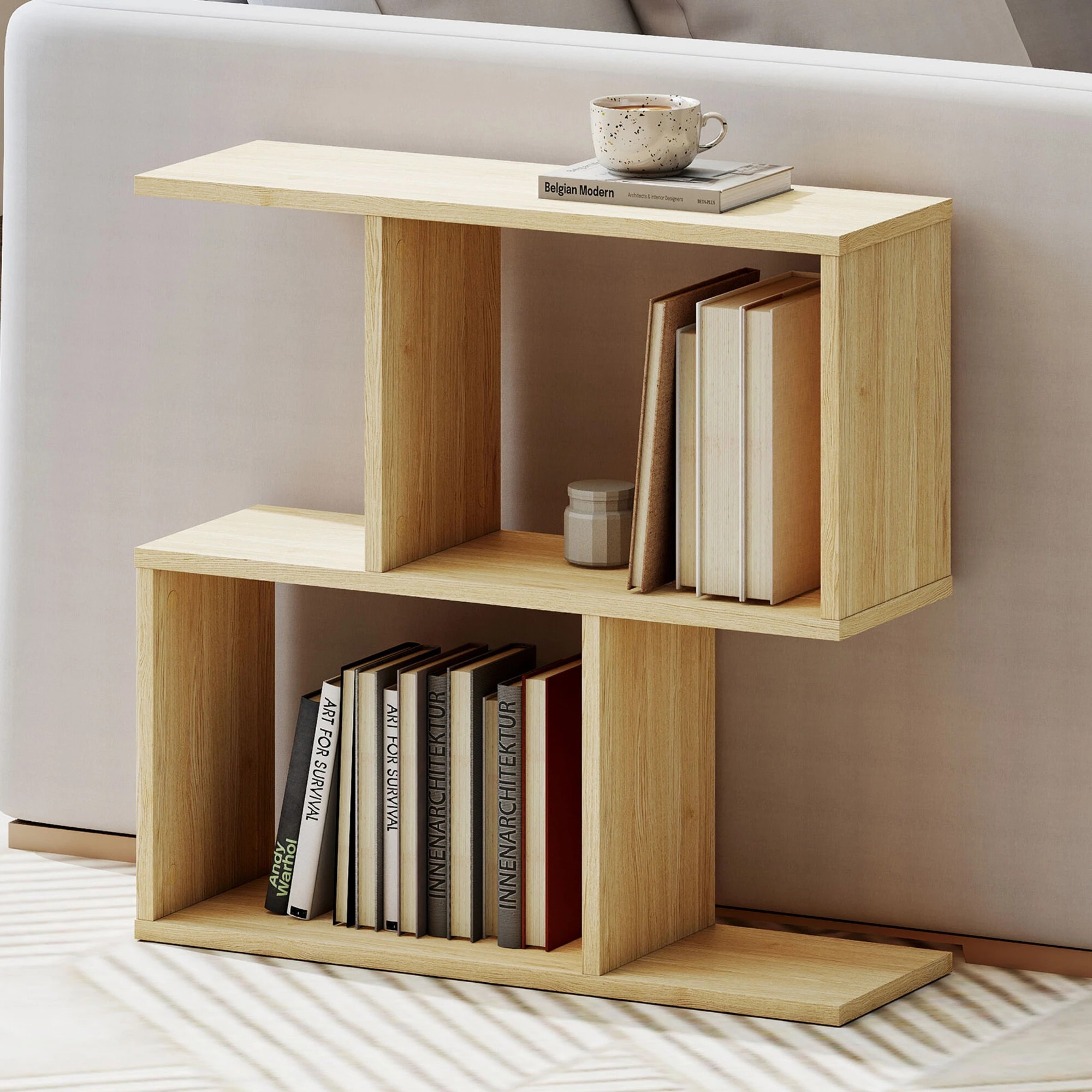 7 Levede Slim Side Table Two-Tier - Natural, 7 of 8