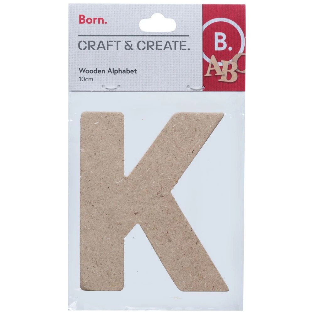 1 Born Wooden Alphabet Letter K 10cm, 1 of 3