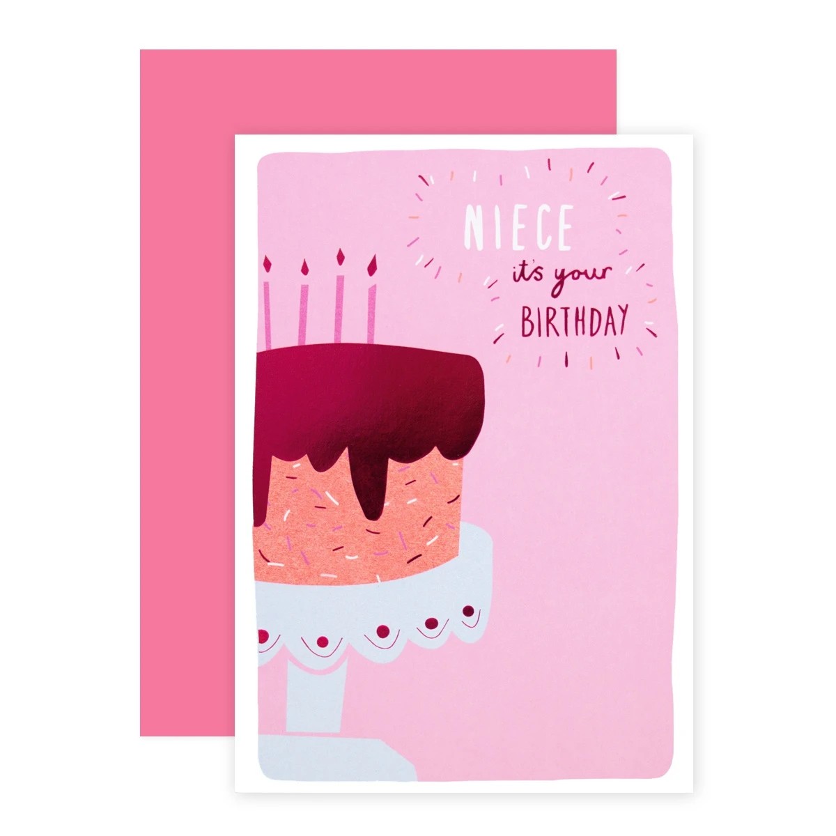 1 Connections from Hallmark Birthday Card for Niece - Pretty in Pink Cake, 1 of 2