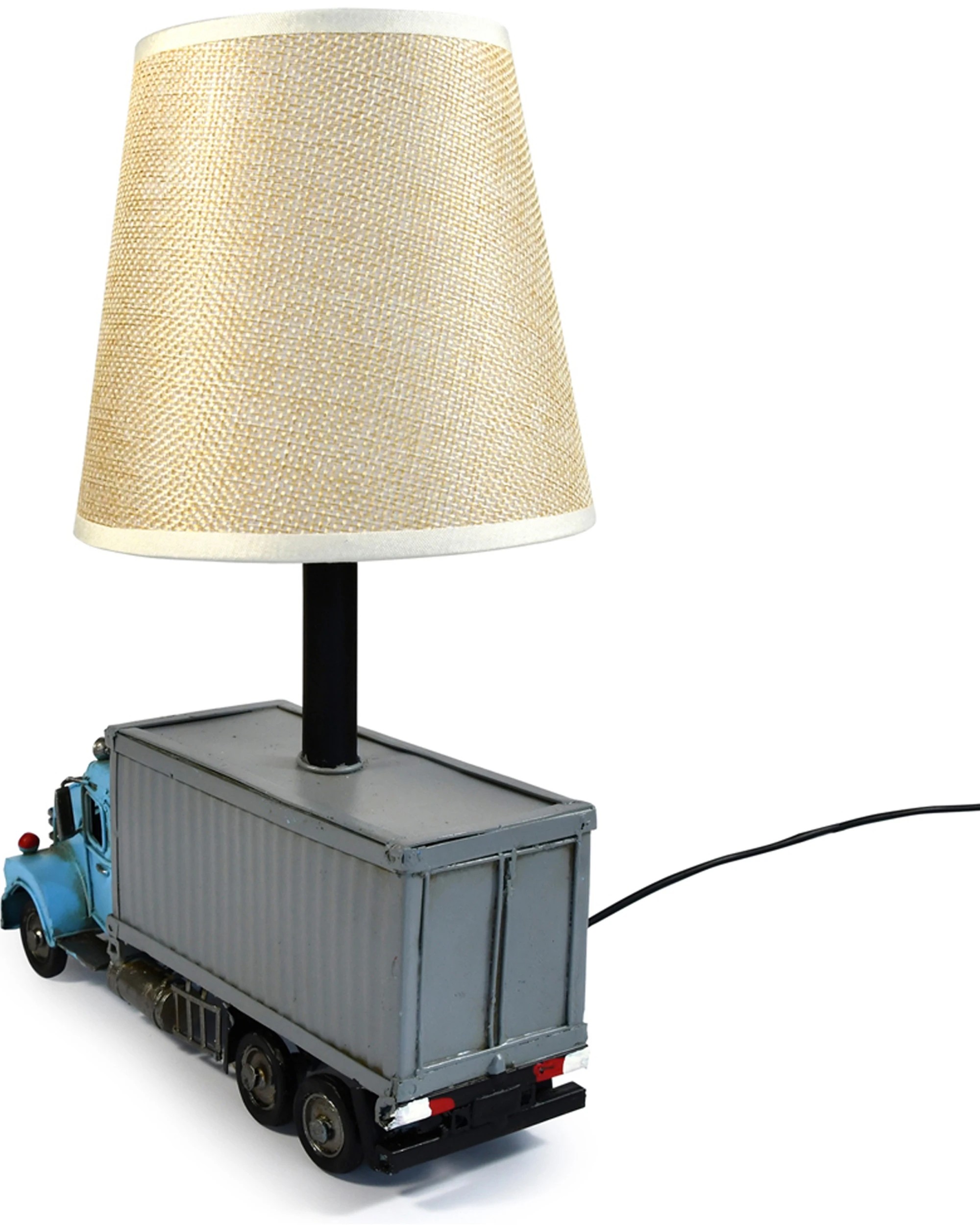 4 Auto Petit USB LED Lamp Container Truck Home Decor 21x27cm - Blue, 4 of 5