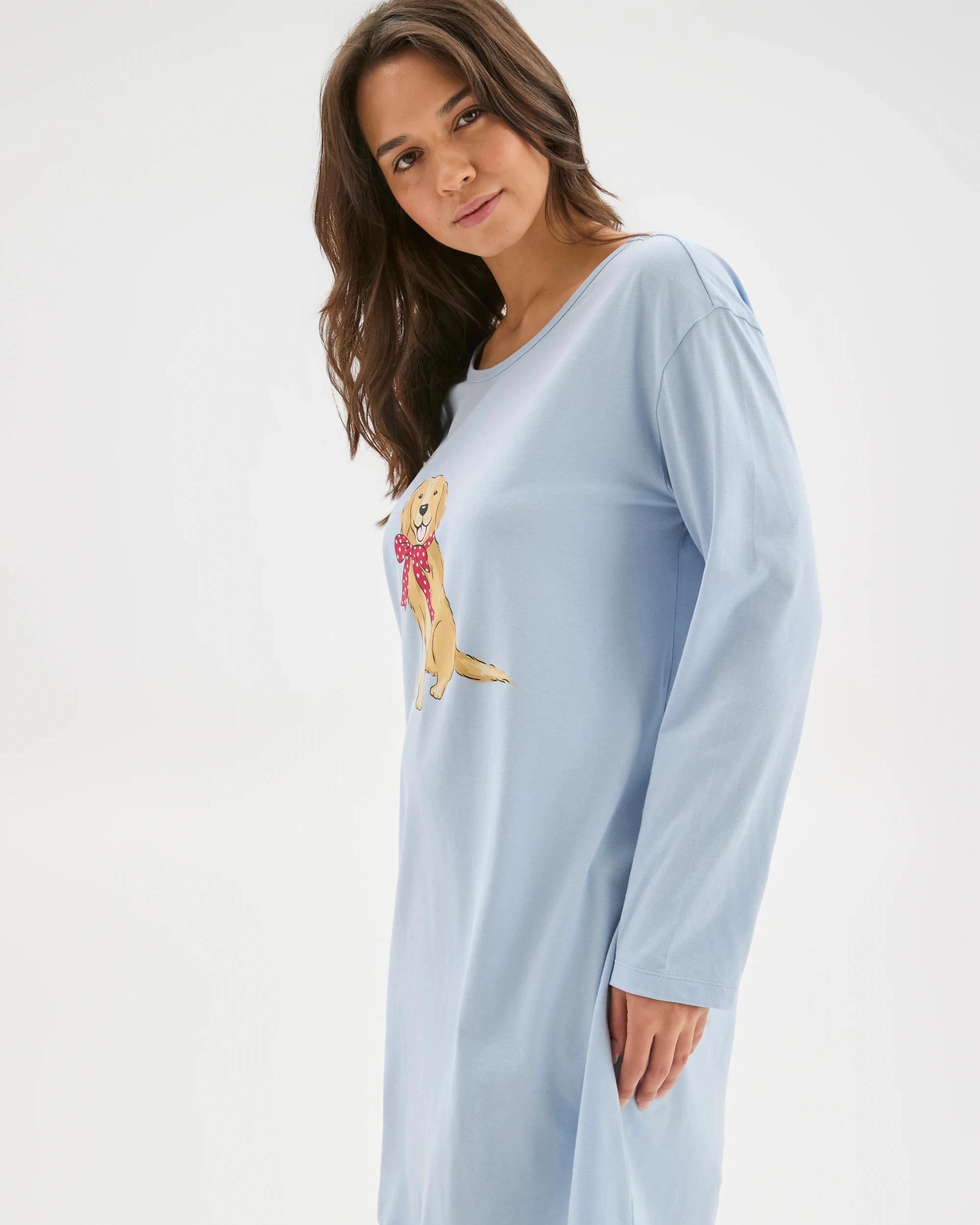 2 Target Woman Australian Cotton Long Sleeve T-Shirt Nightie RETRIEVER, 2 of 6
