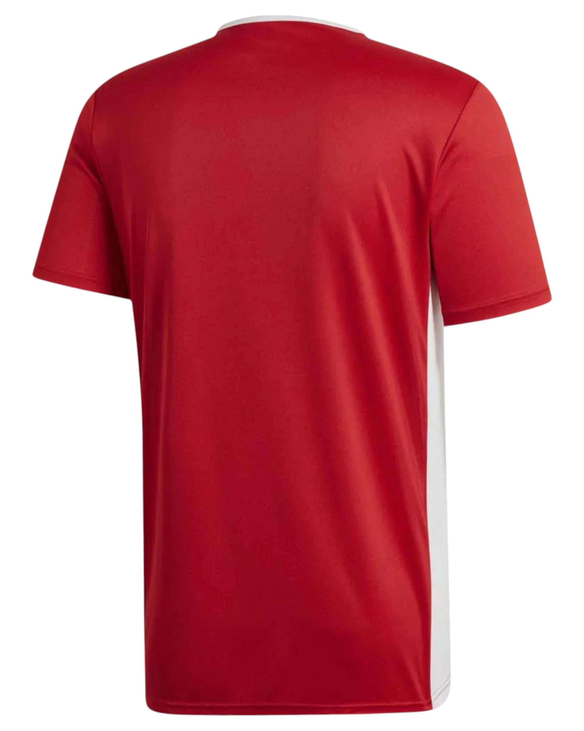 4 Adidas 3 Pack Mens Entrada 18 Football T-Shirt Athletic Soccer Jersey RED/WHITE, 4 of 5