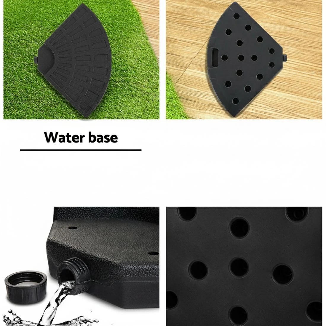 5 Instahut 3m Outdoor Umbrella w/Base Cantilever Garden Patio Beach - Beige, 5 of 6