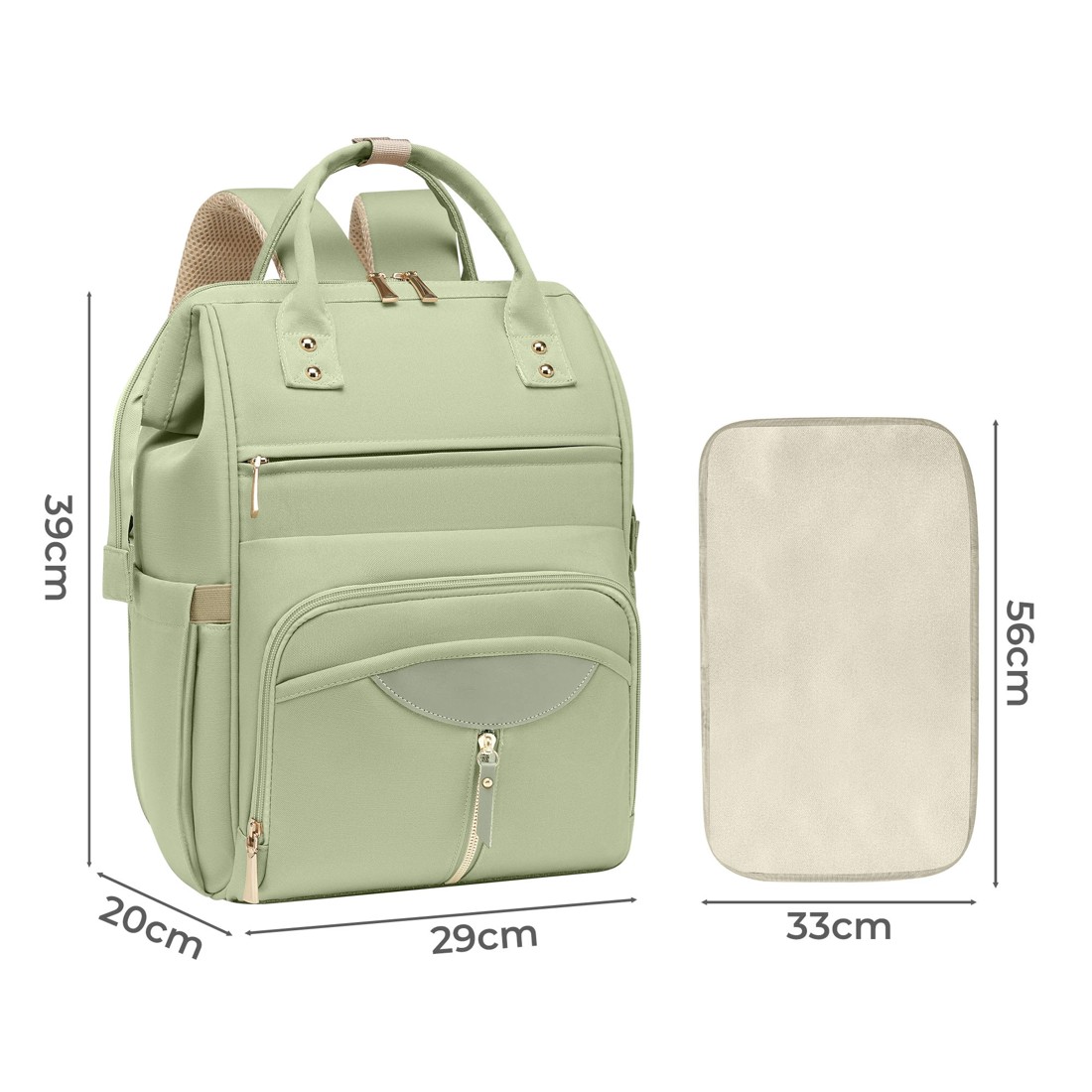 3 Bopeep Nappy Backpack - Green, 3 of 7